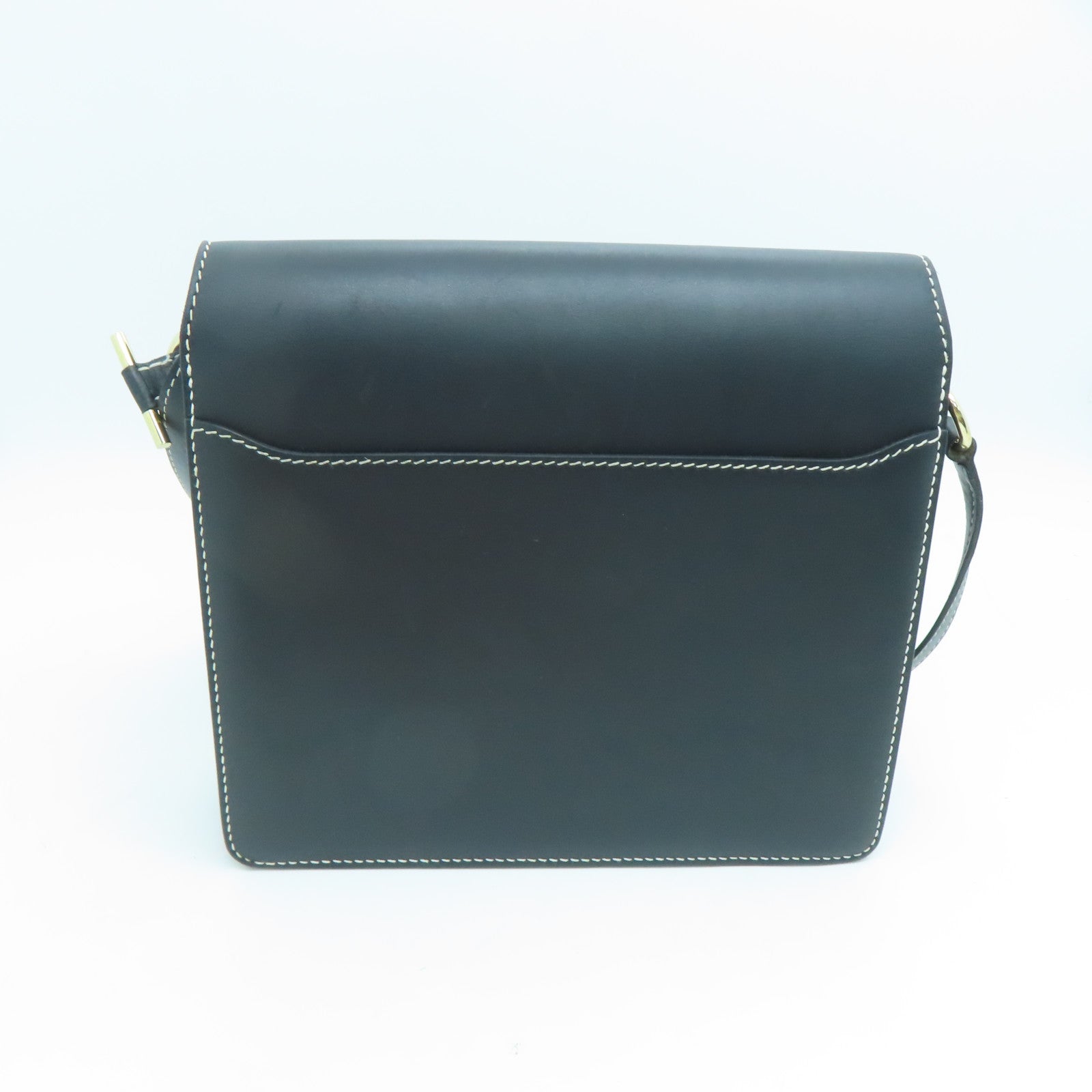HERMES Sombrero皮革Roulis 23金扣肩背袋黑色
