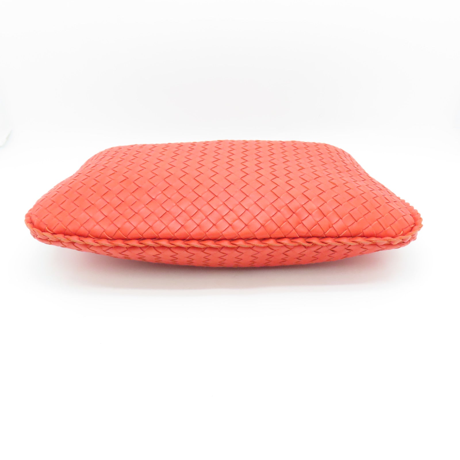 Bottega Veneta Textured Leather Shoulder Bag Red
