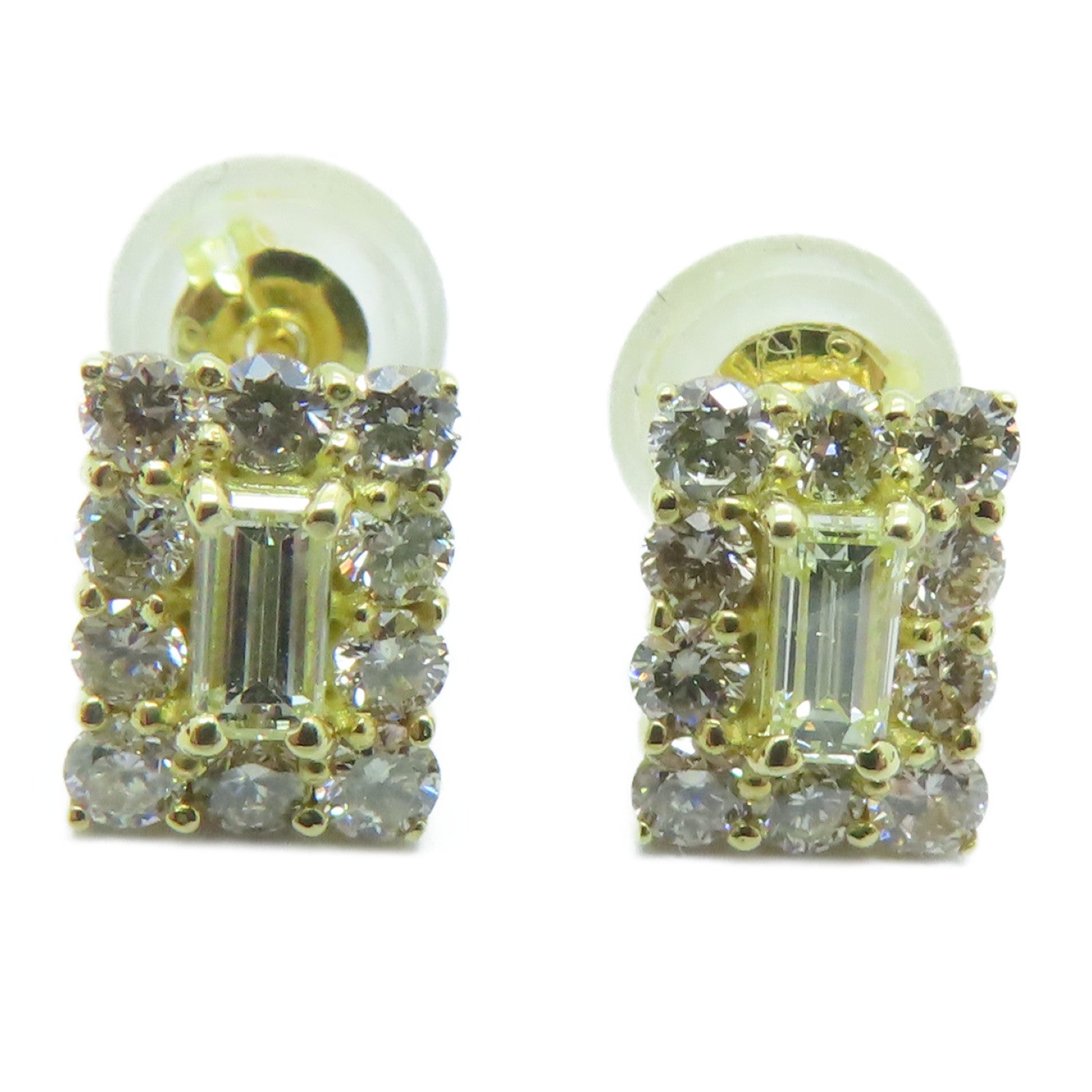 JEWELRY 18K黄金Earrings 0.54ct钻石耳环