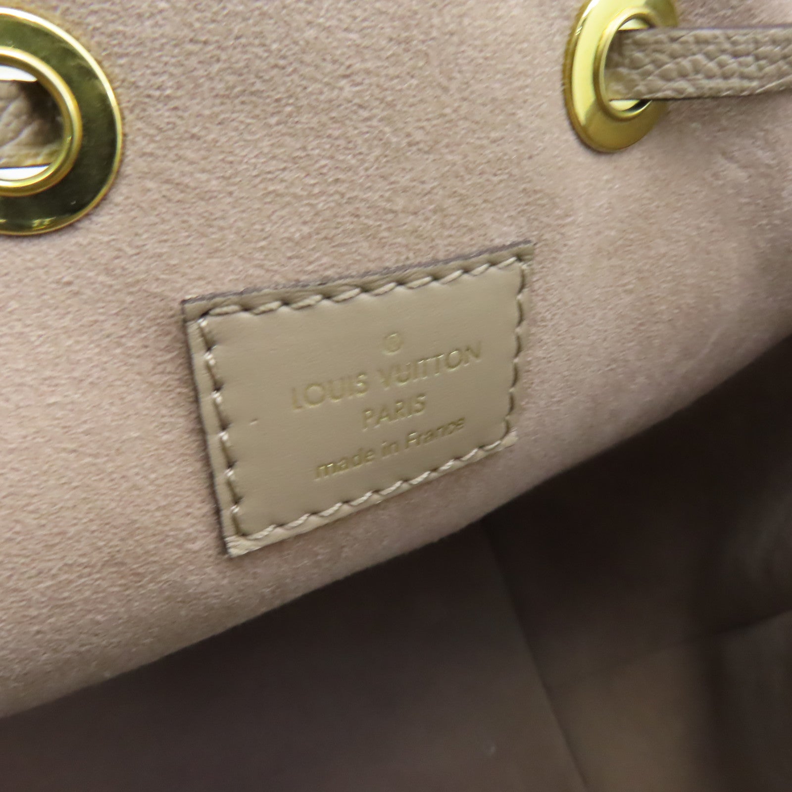 LOUIS VUITTON Monogram Empreinte NeoNoe金扣手挽肩背兩用袋米色