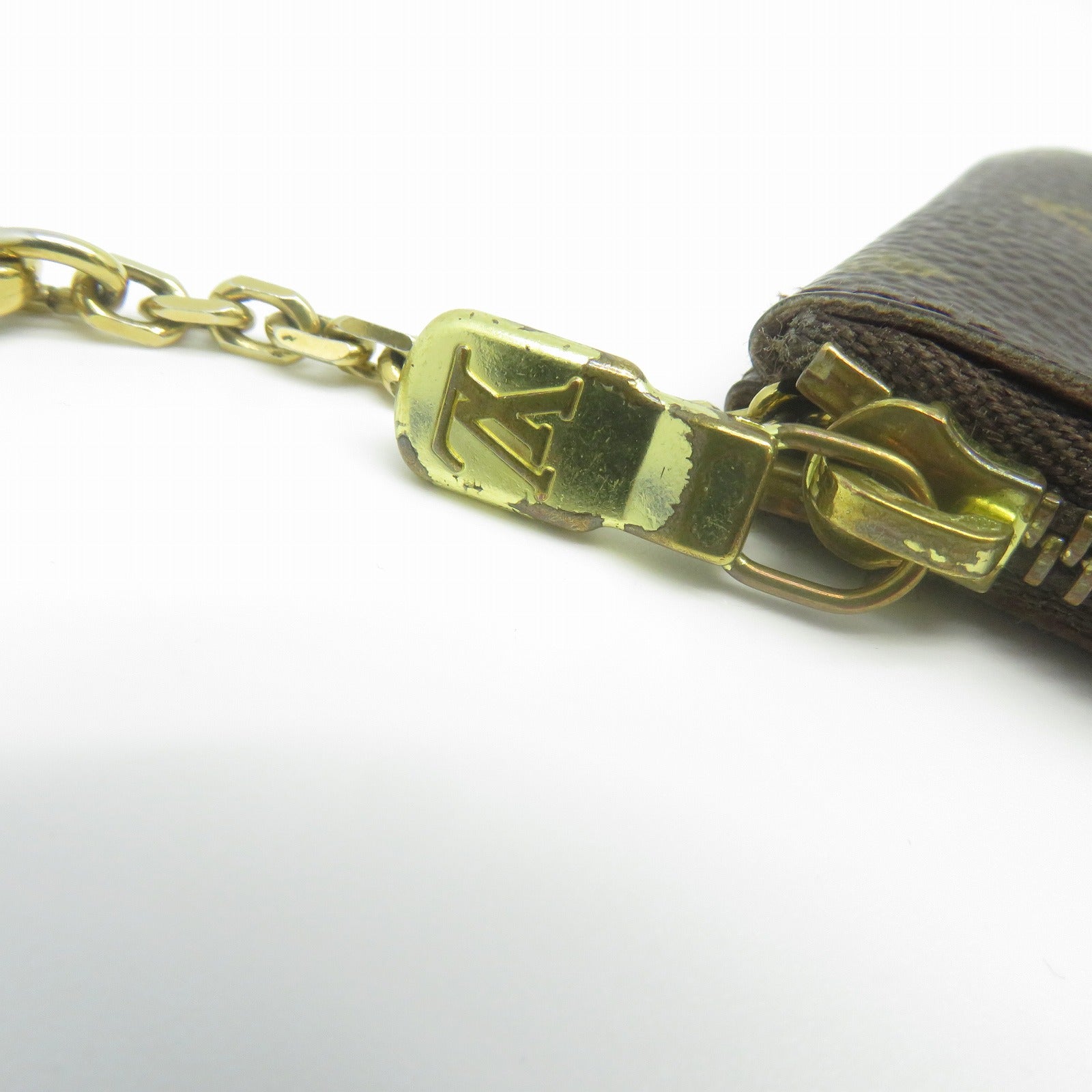 LOUIS VUITTON Monogram Coin Case金扣零錢包啡色