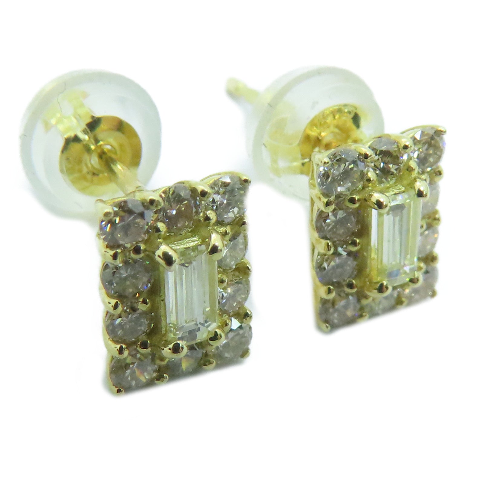 JEWELRY 18K黄金Earrings 0.54ct钻石耳环