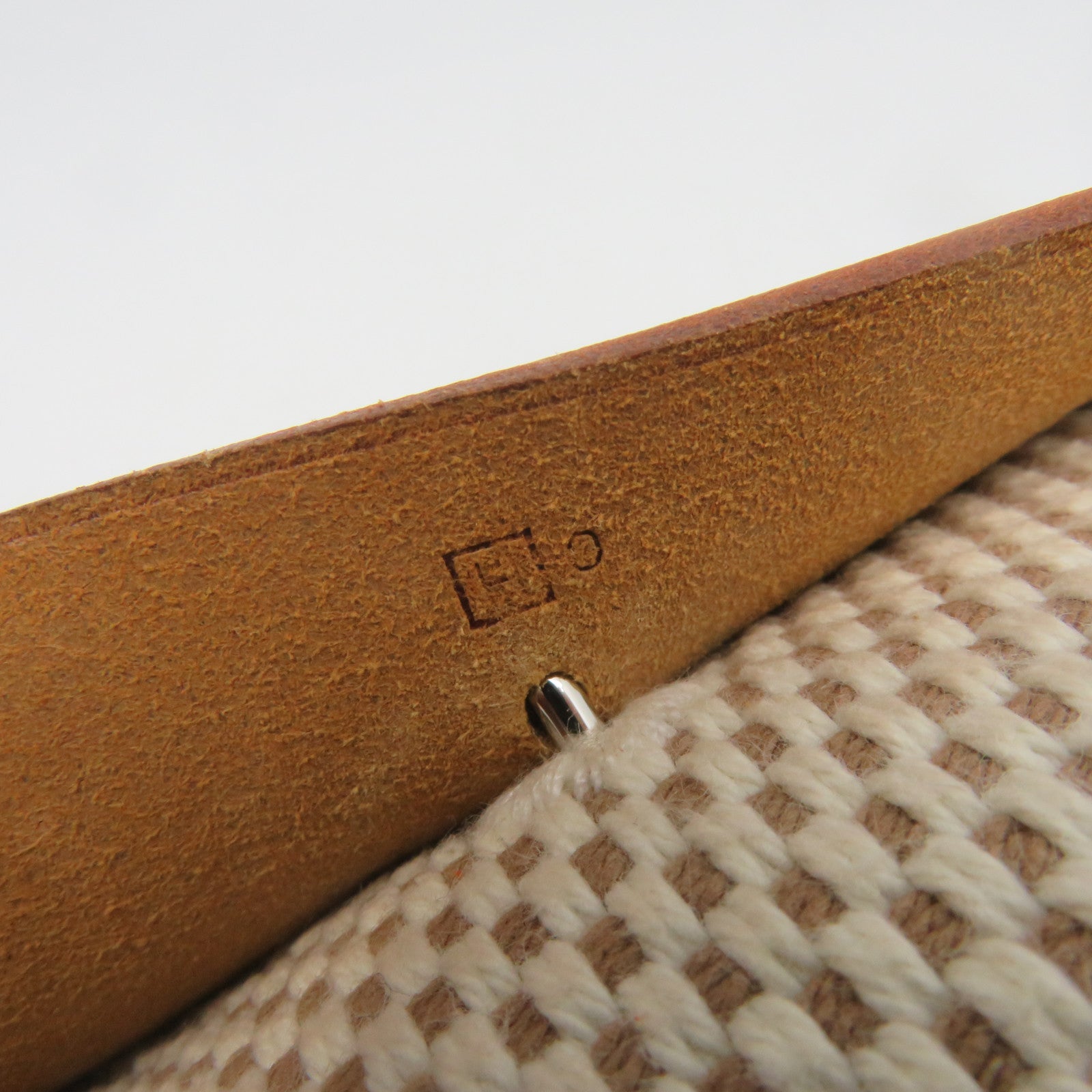 HERMES 【激減優惠】帆布Herbag TPM Shoulder Bag銀扣肩背袋杏色