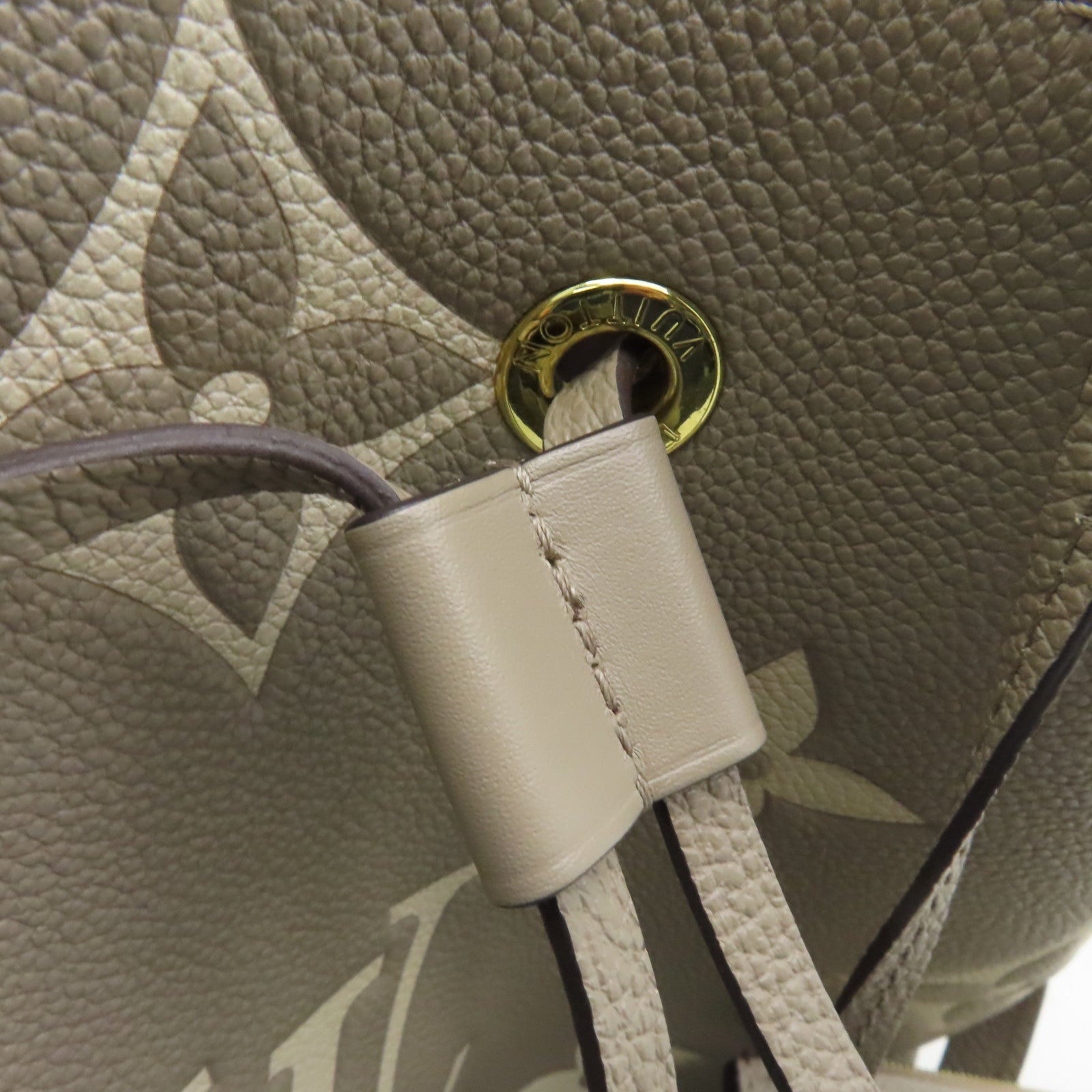 LOUIS VUITTON Monogram Empreinte NeoNoe金扣手挽肩背兩用袋米色
