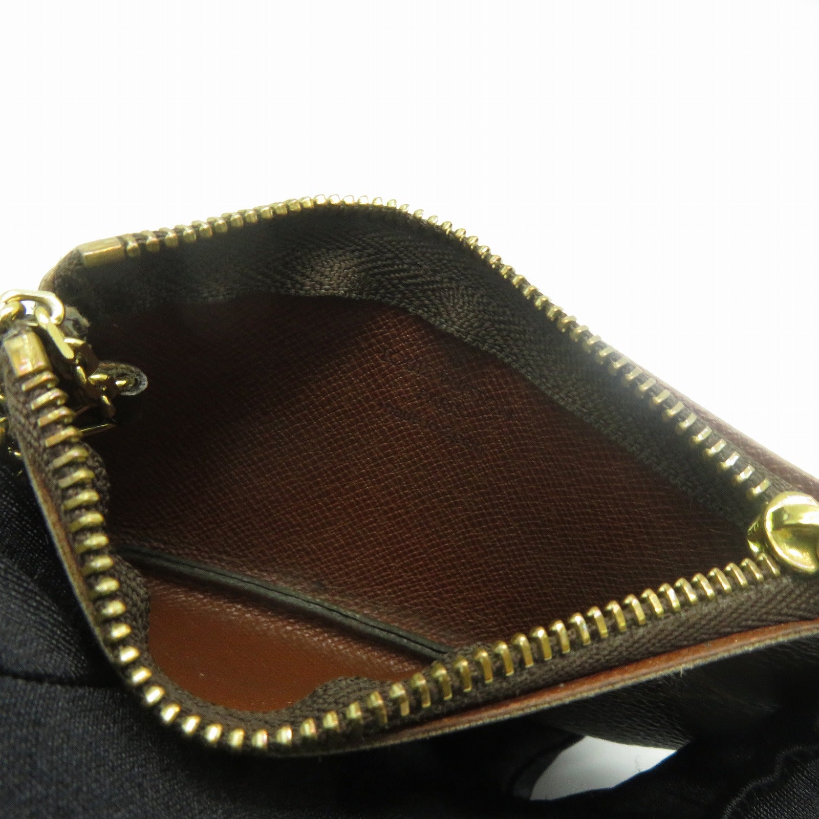 LOUIS VUITTON Monogram Coin Case金扣零錢包啡色