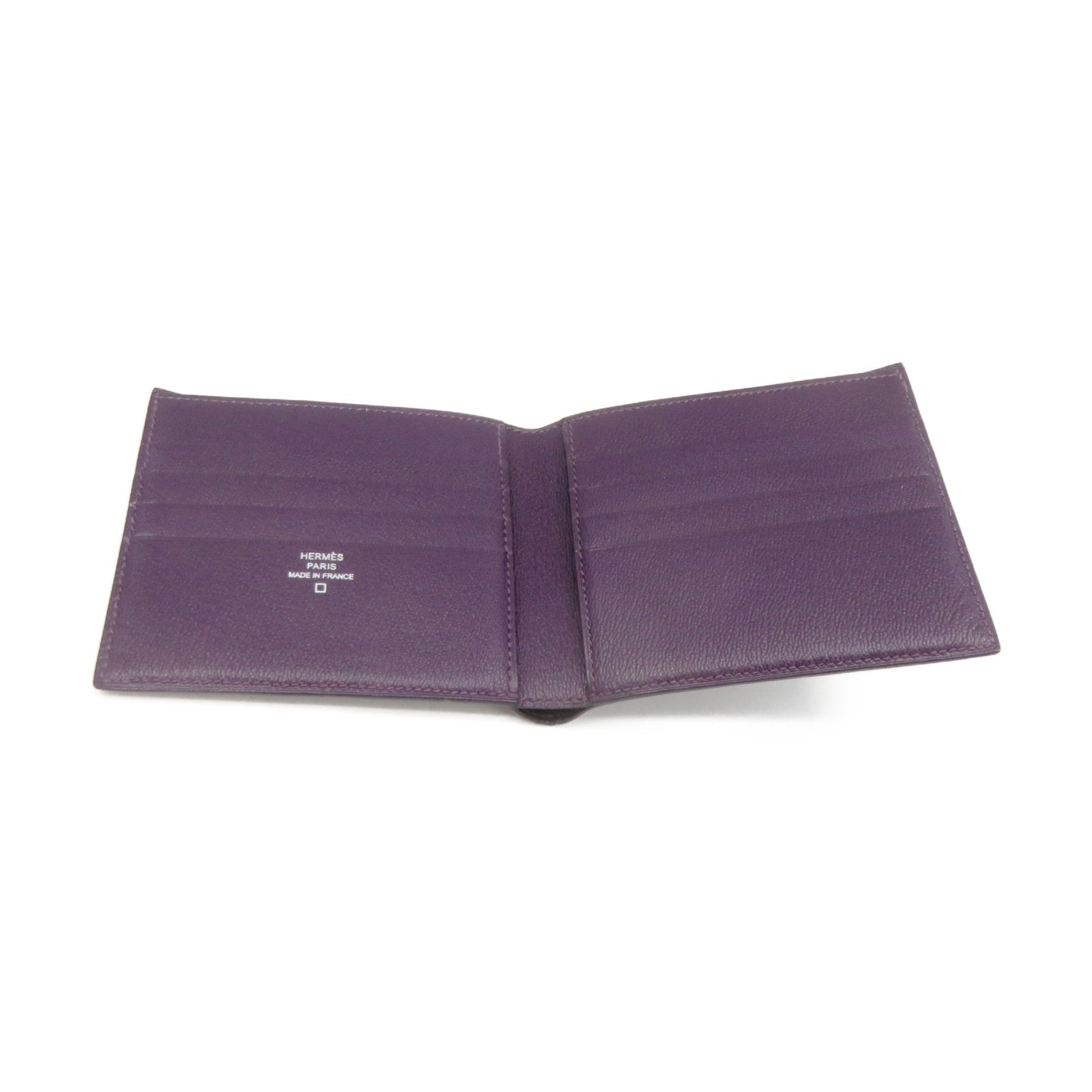 HERMES Croco Niloticus Leather MC2 Wallet Short Wallet 9G Purple