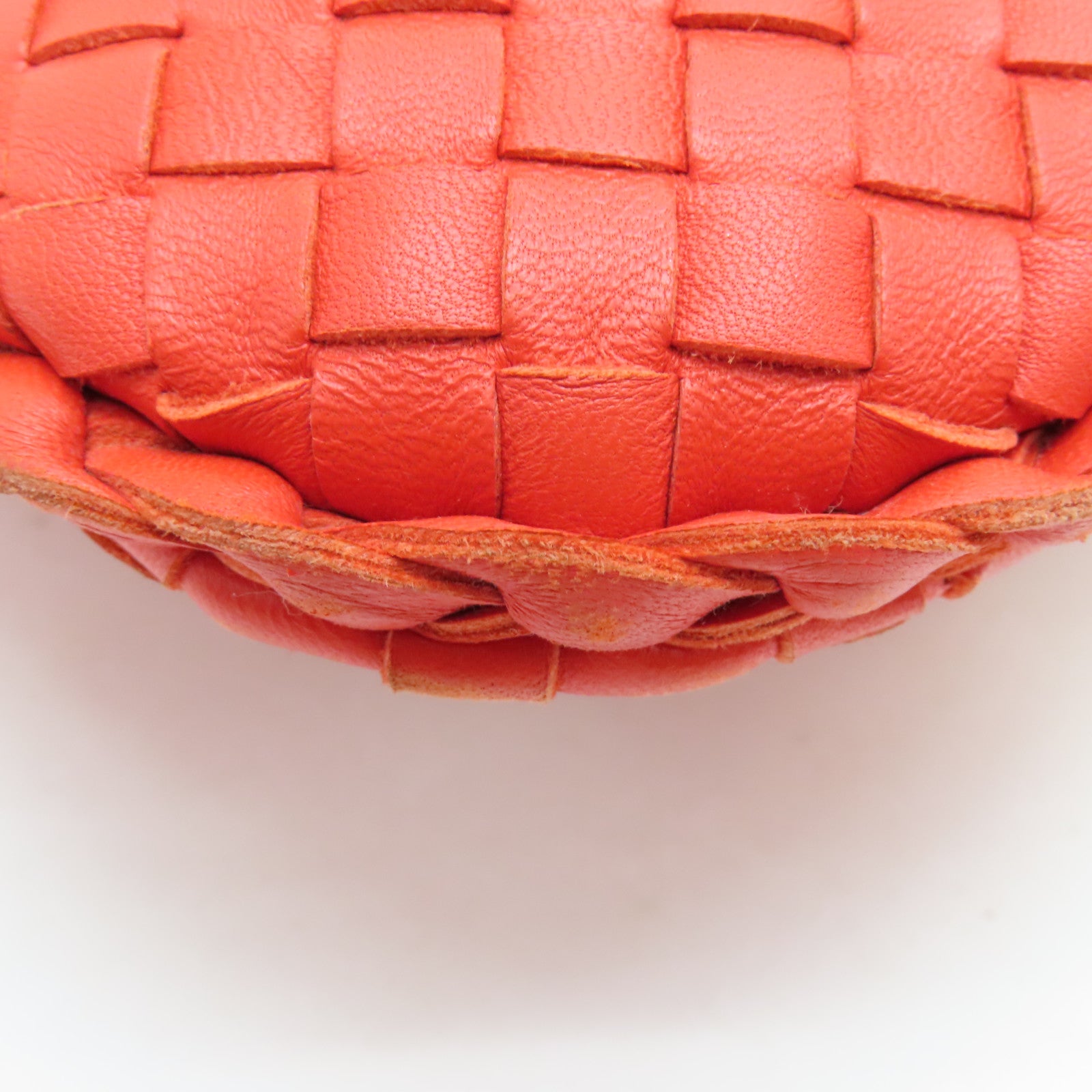 Bottega Veneta Textured Leather Shoulder Bag Red