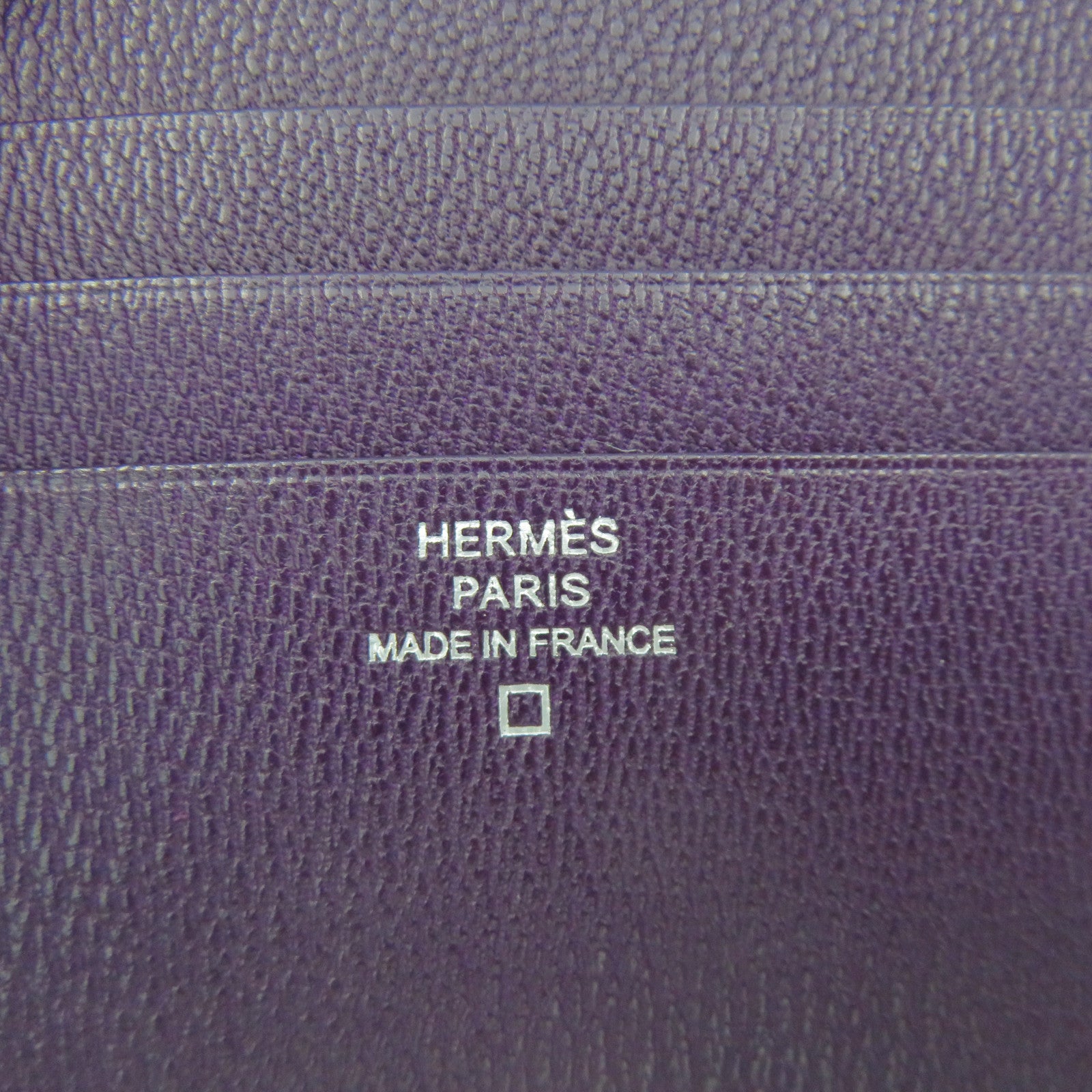 HERMES Croco Niloticus Leather MC2 Wallet Short Wallet 9G Purple