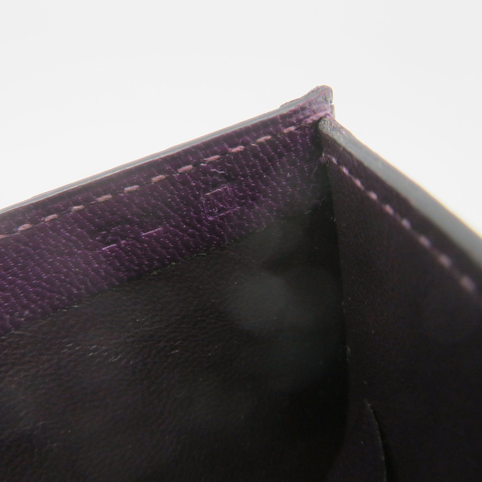 HERMES Croco Niloticus Leather MC2 Wallet Short Wallet 9G Purple