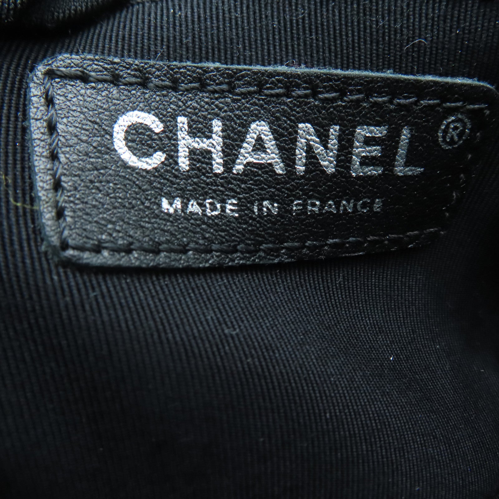 CHANEL Tweed Chain Shoulder银扣肩背袋黑色