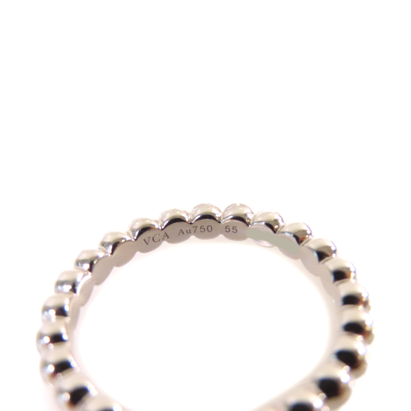 Van Cleef & Arpels 18K黃金Perlee Pearls Ring戒指#55/US#7