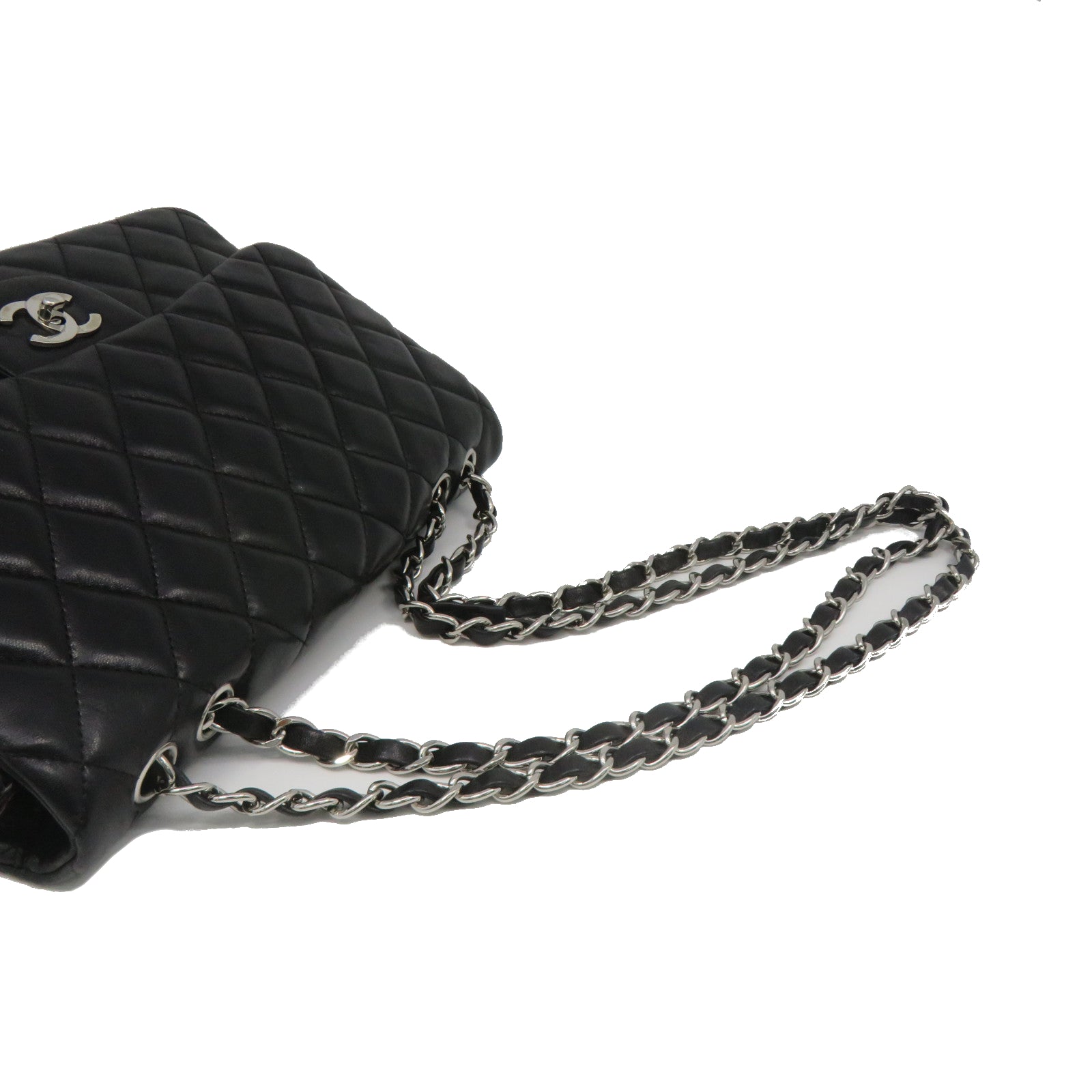 CHANEL [Sharp Reduction Offer] Lingge Sheepskin Leather Chain Shoulder Silver Buckle Shoulder Bag Black