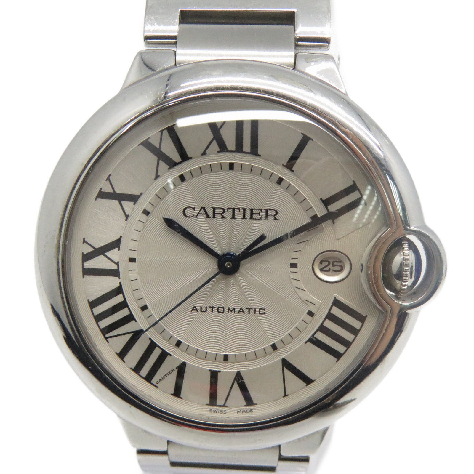 CARTIER Ballon Blue不鏽鋼手錶自動機芯銀色