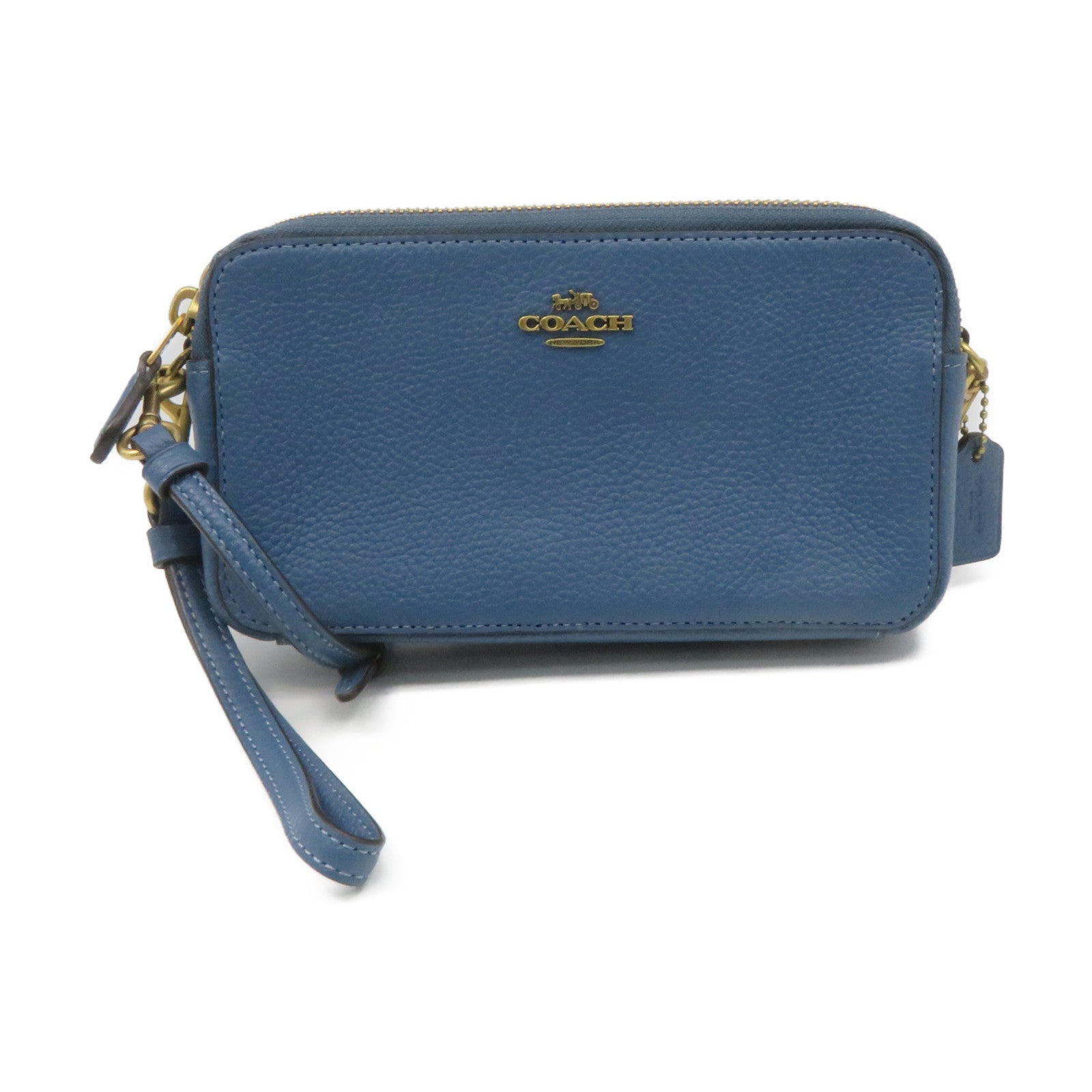 COACH 牛皮皮革Shoulder Bag肩背袋藍色