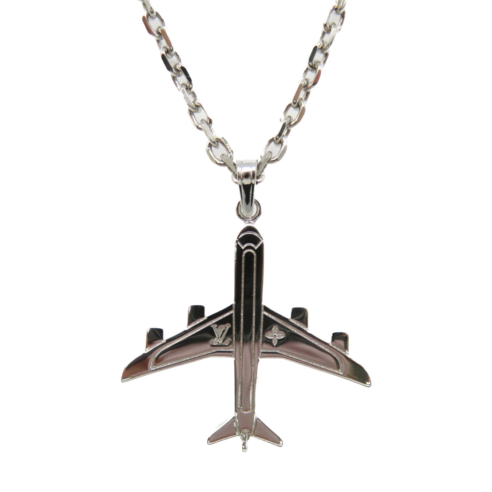 LOUIS VUITTON Metal LV Plane Necklace Necklace