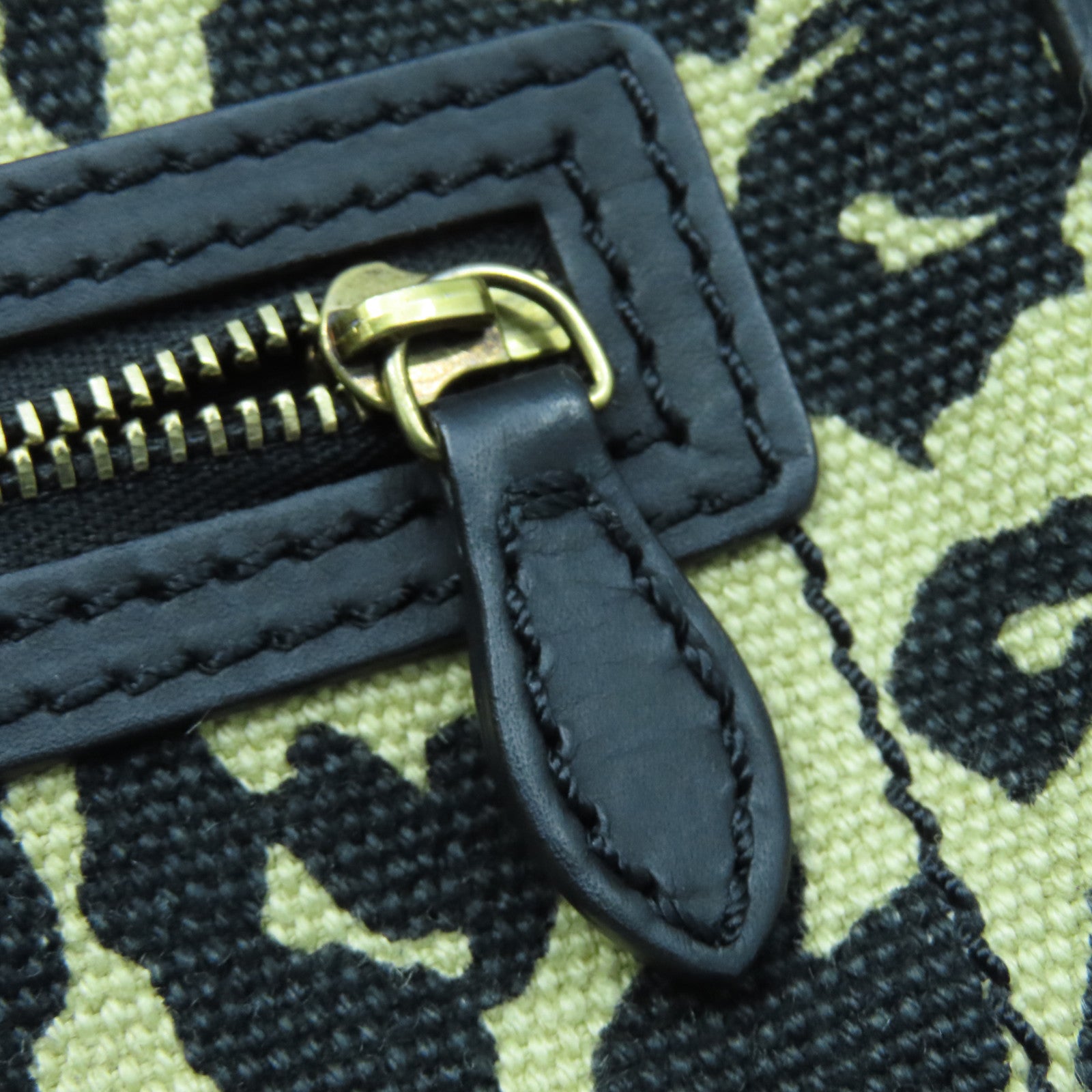 CELINE 牛皮皮革/帆布Mini Luggage金扣手挽肩背两用袋黑色