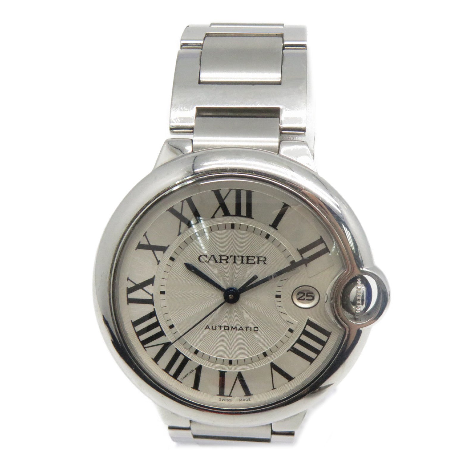 CARTIER Ballon Blue不鏽鋼手錶自動機芯銀色