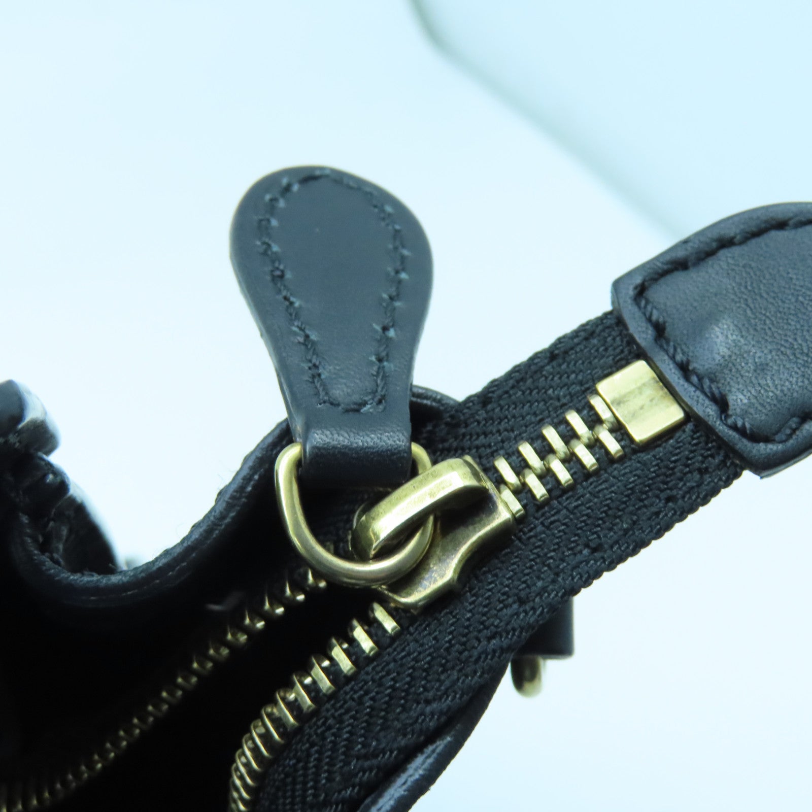 CELINE 牛皮皮革/帆布Mini Luggage金扣手挽肩背两用袋黑色