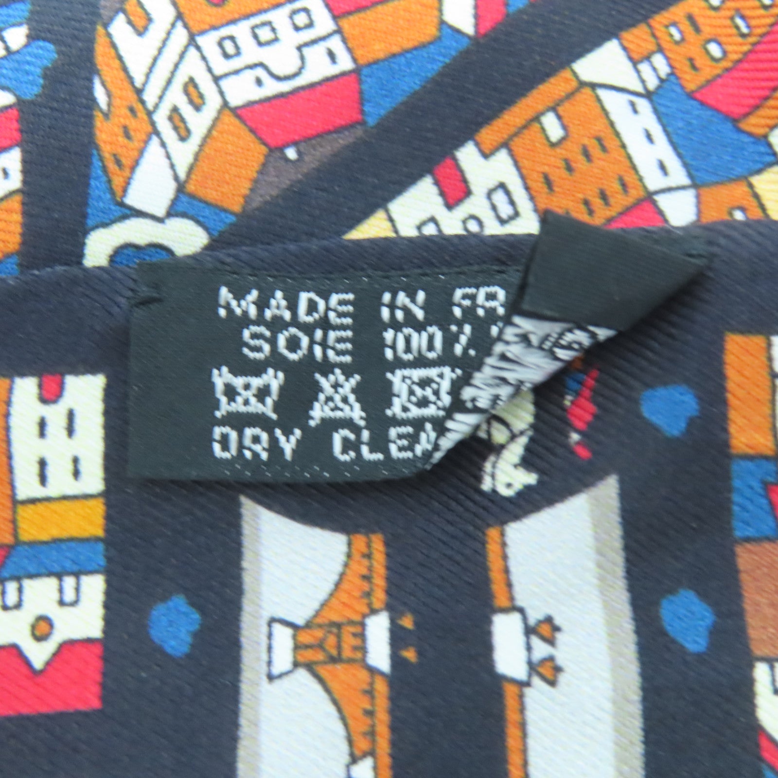 HERMES Silk Twilly Scarf Black/Red