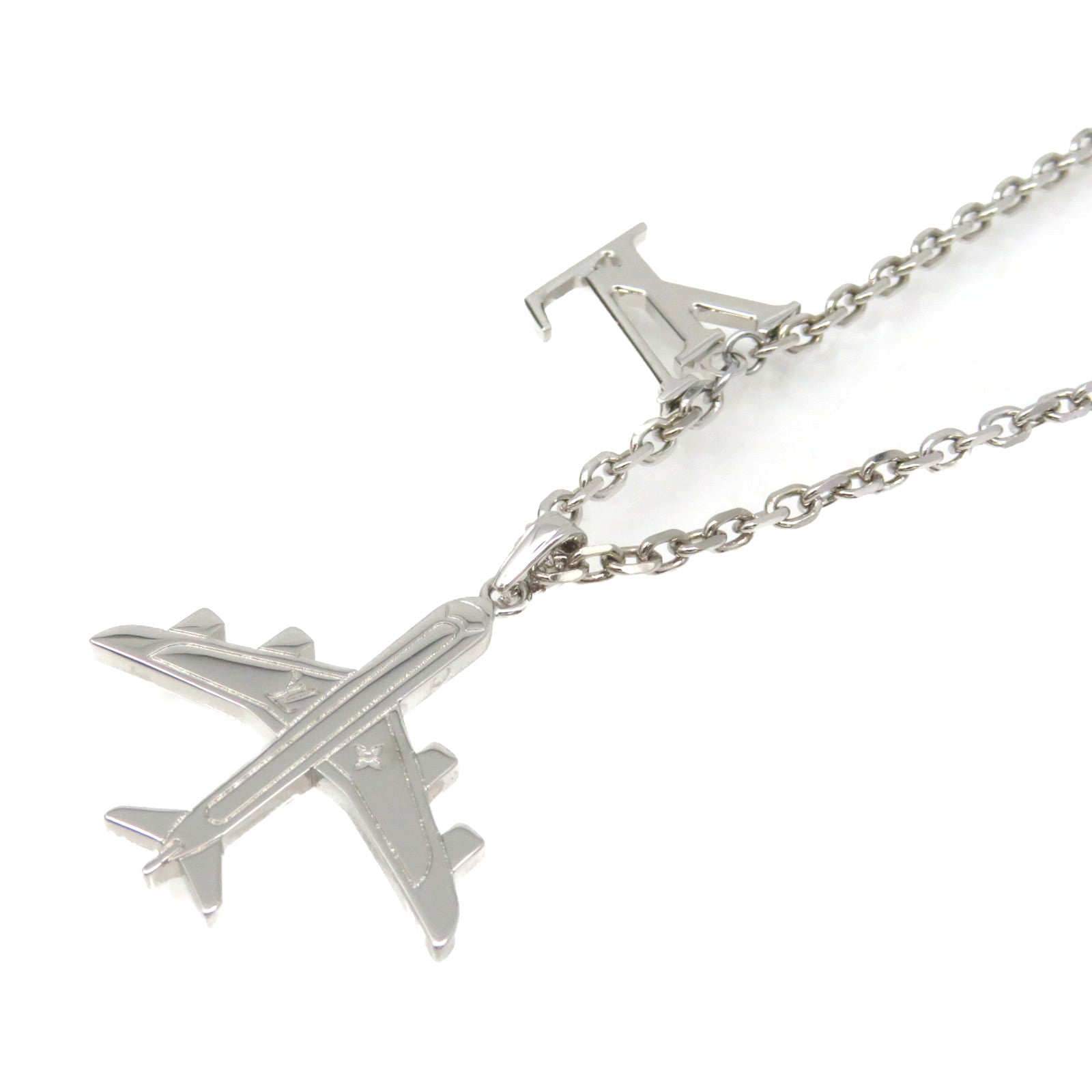LOUIS VUITTON Metal LV Plane Necklace Necklace