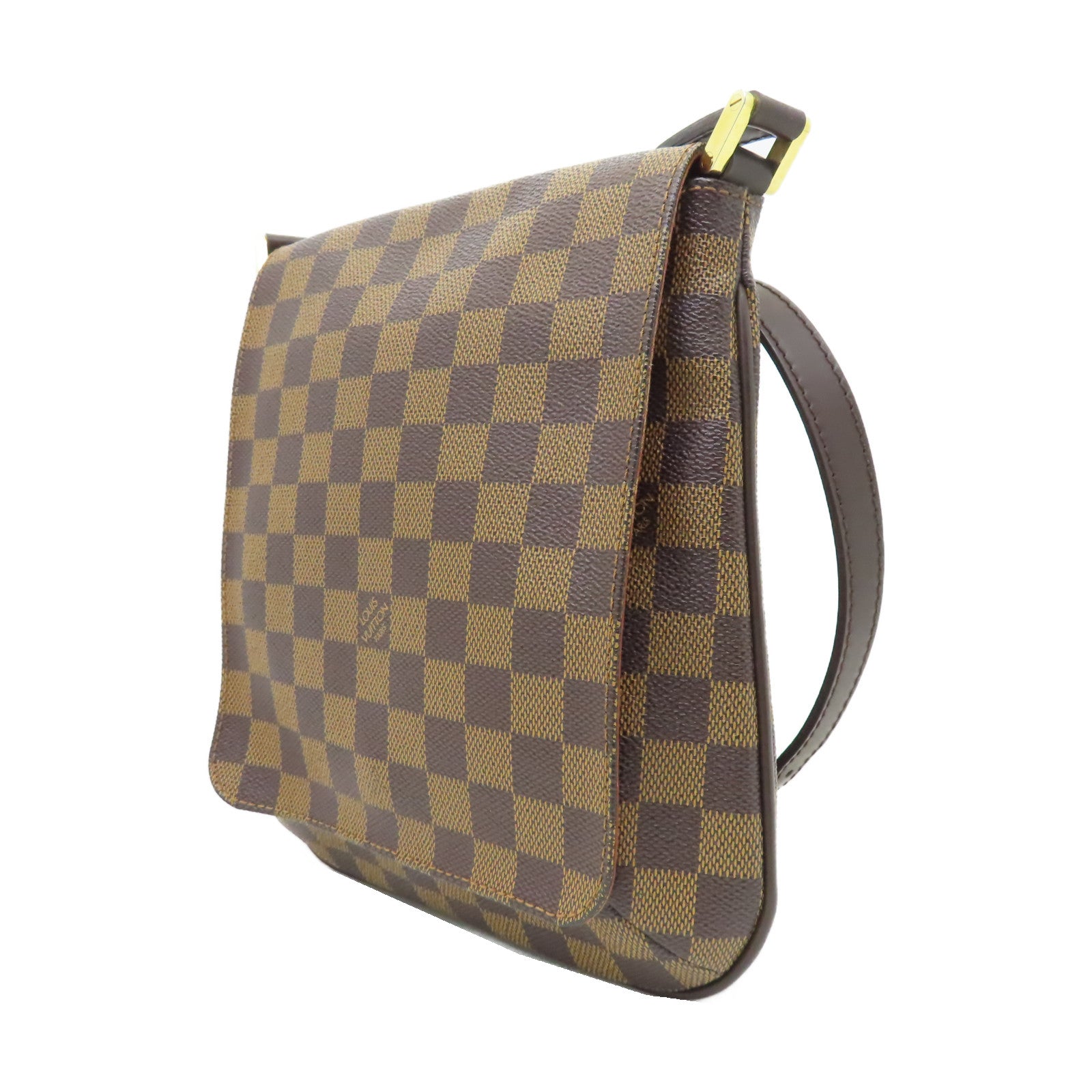 LOUIS VUITTON Damier Musette Salsa金扣肩背袋啡色