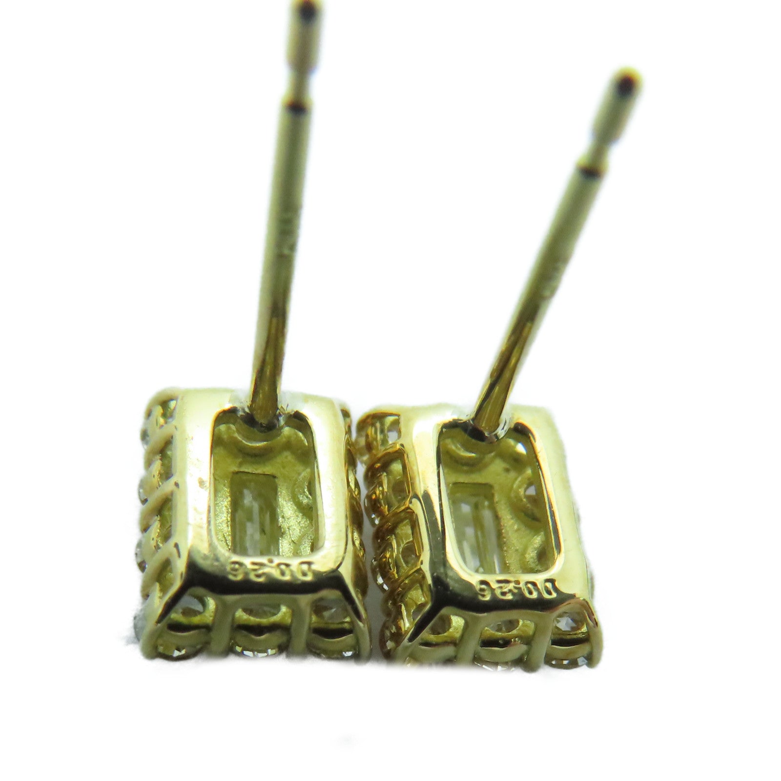 JEWELRY 18K黄金Earrings 0.54ct钻石耳环