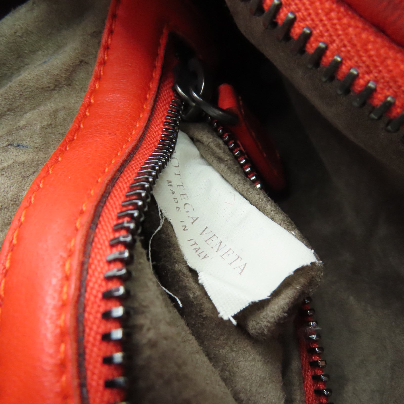 Bottega Veneta Textured Leather Shoulder Bag Red