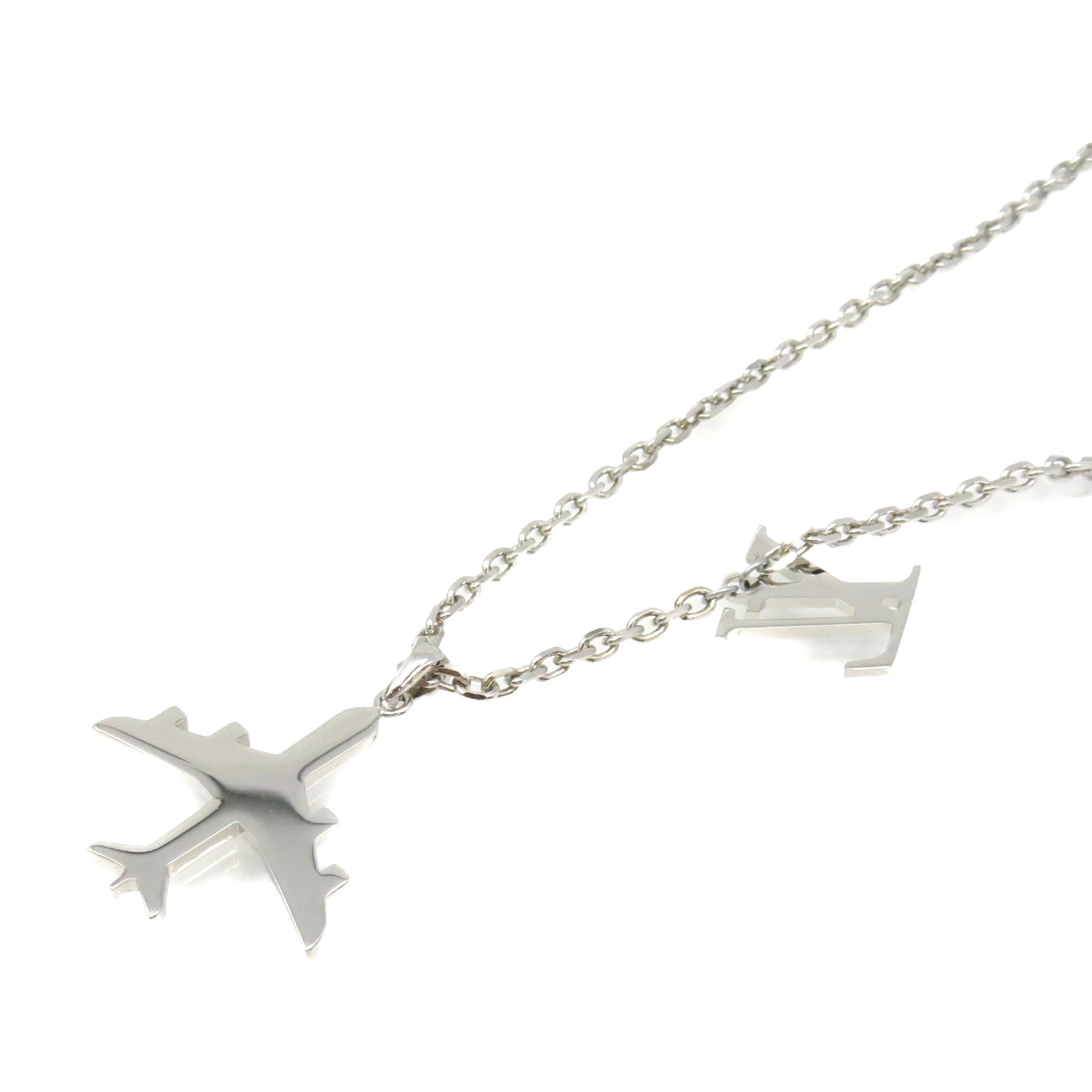 LOUIS VUITTON Metal LV Plane Necklace Necklace
