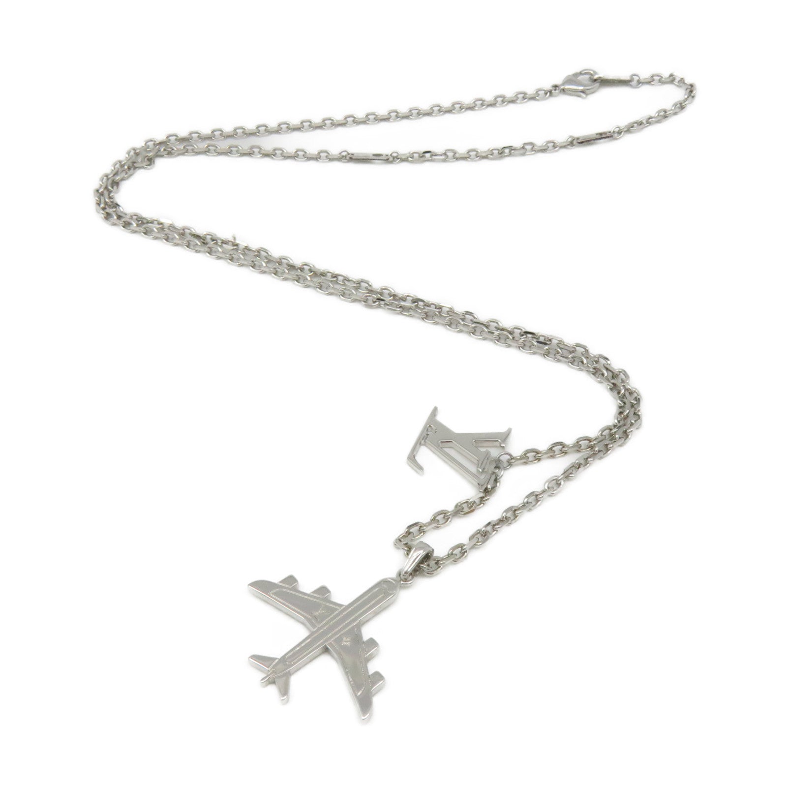 LOUIS VUITTON Metal LV Plane Necklace Necklace