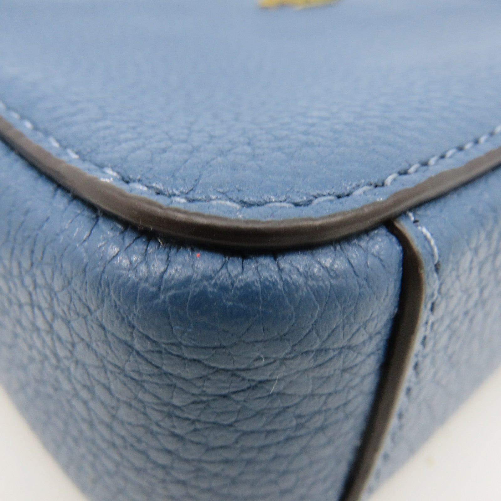 COACH 牛皮皮革Shoulder Bag肩背袋藍色