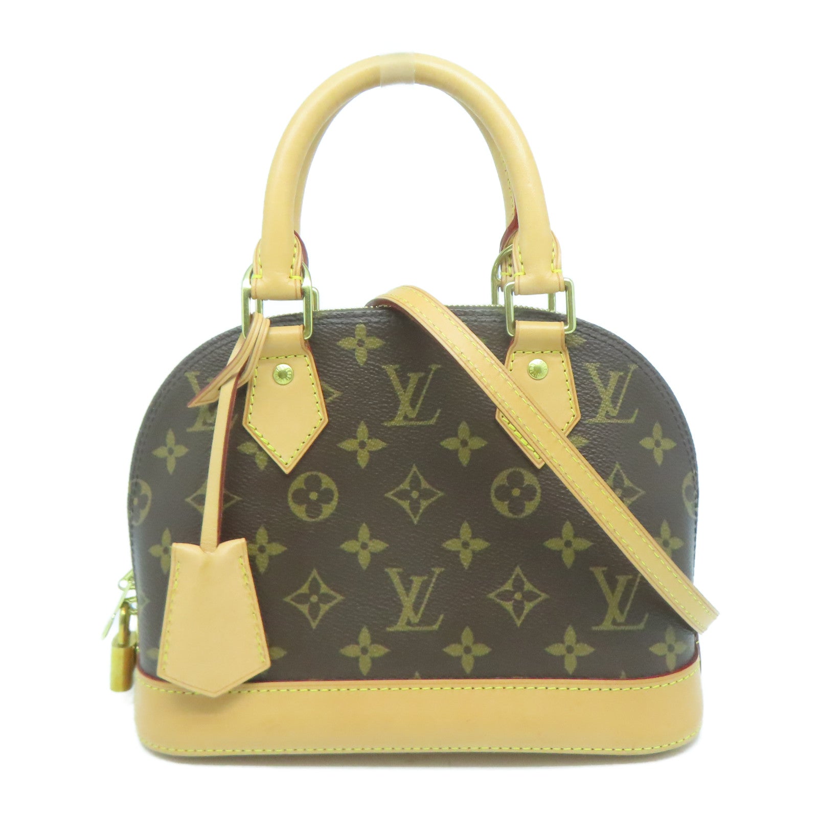 LOUIS VUITTON Monogram Alma BB金扣手挽肩背兩用袋啡色