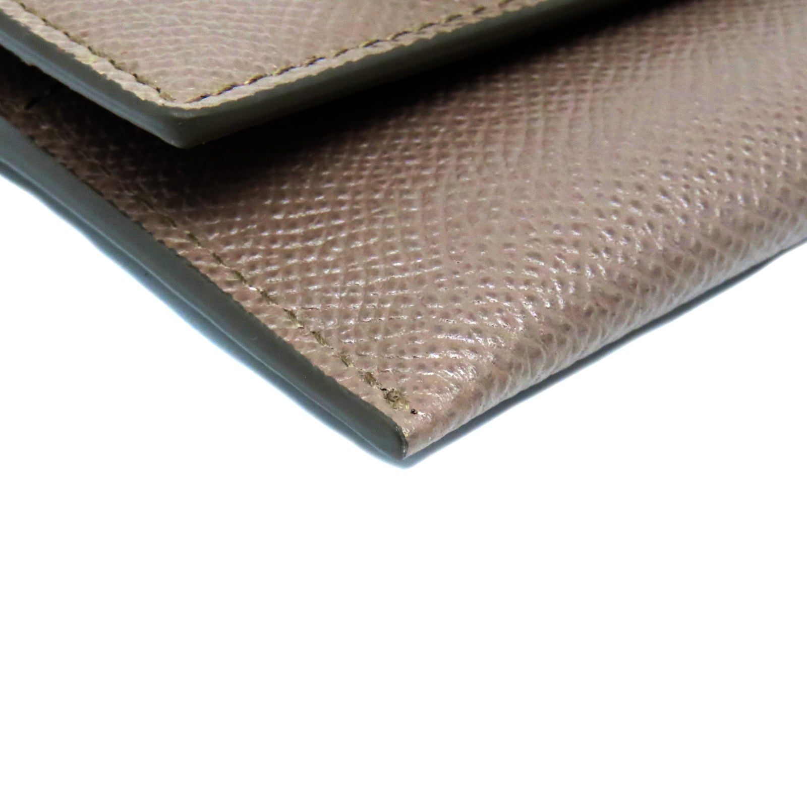 Salvatore Ferragamo 牛皮皮革Card Case金扣卡片套褐色