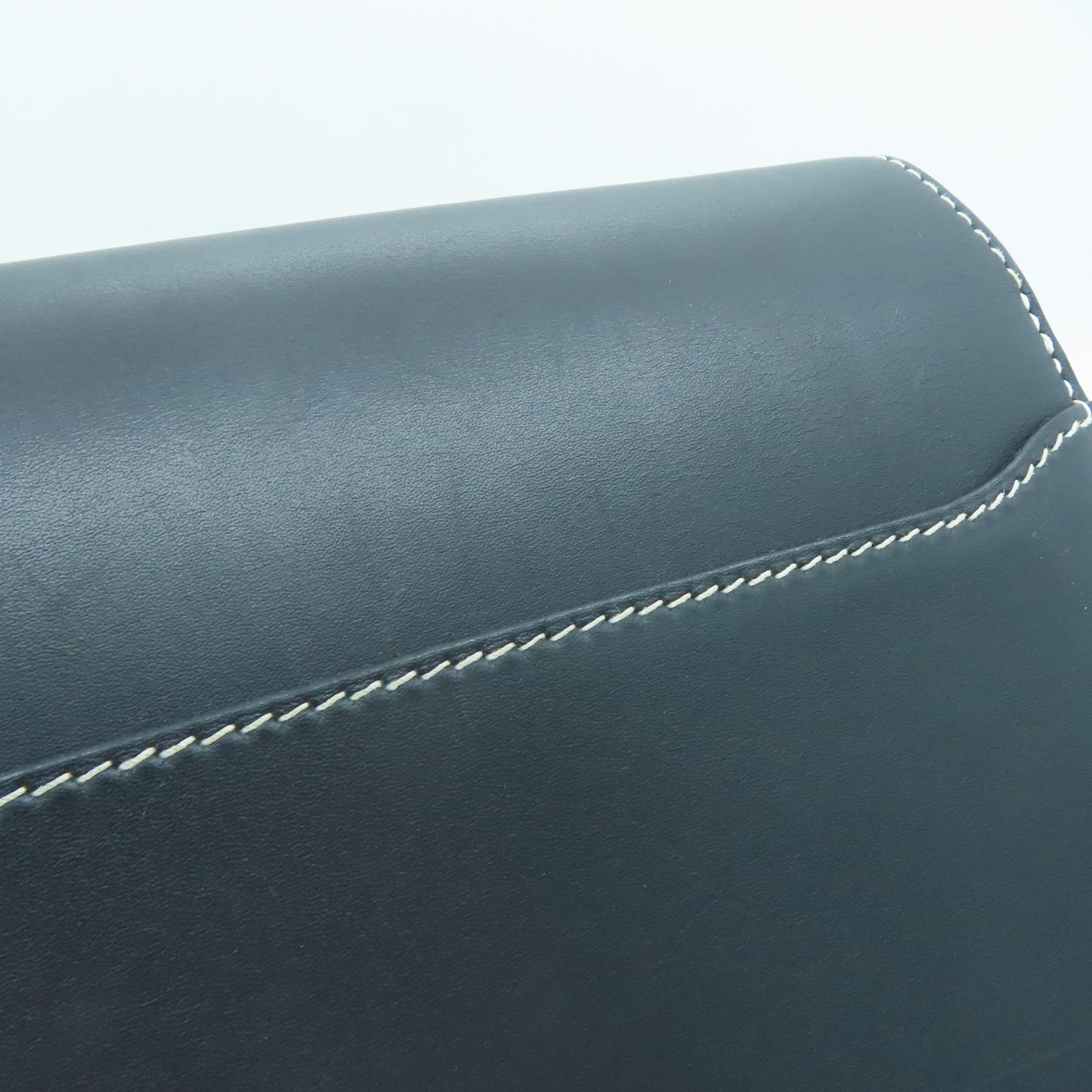 HERMES Sombrero皮革Roulis 23金扣肩背袋黑色