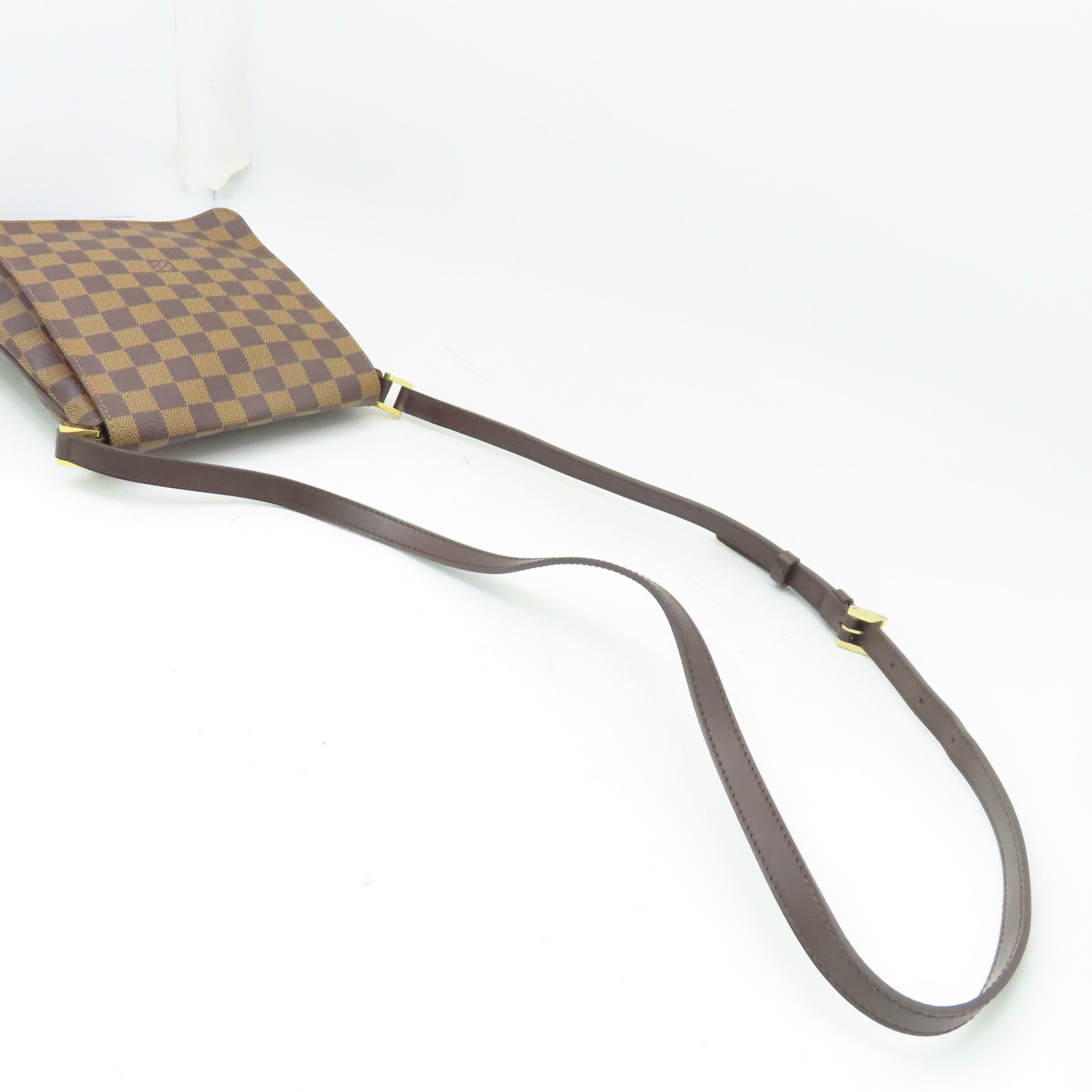 LOUIS VUITTON Damier Musette Salsa金扣肩背袋啡色