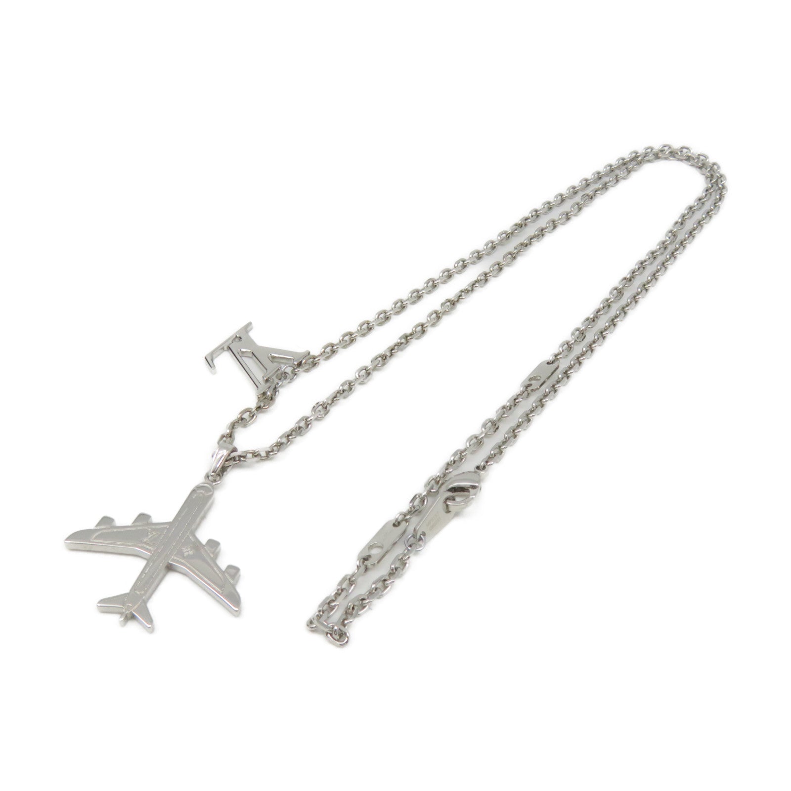LOUIS VUITTON Metal LV Plane Necklace Necklace