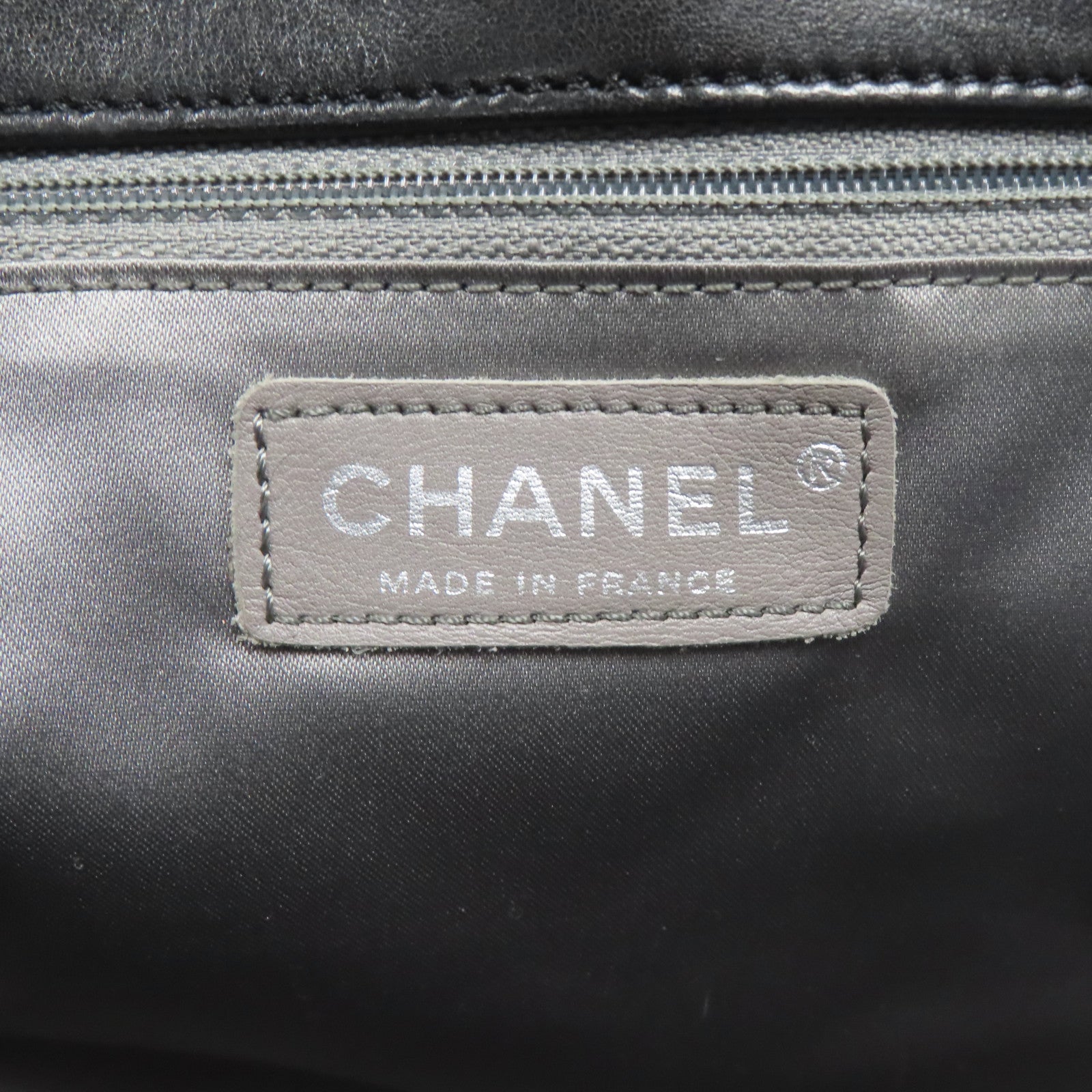 CHANEL 菱格PVC Tote Bag銀扣手挽袋黑色