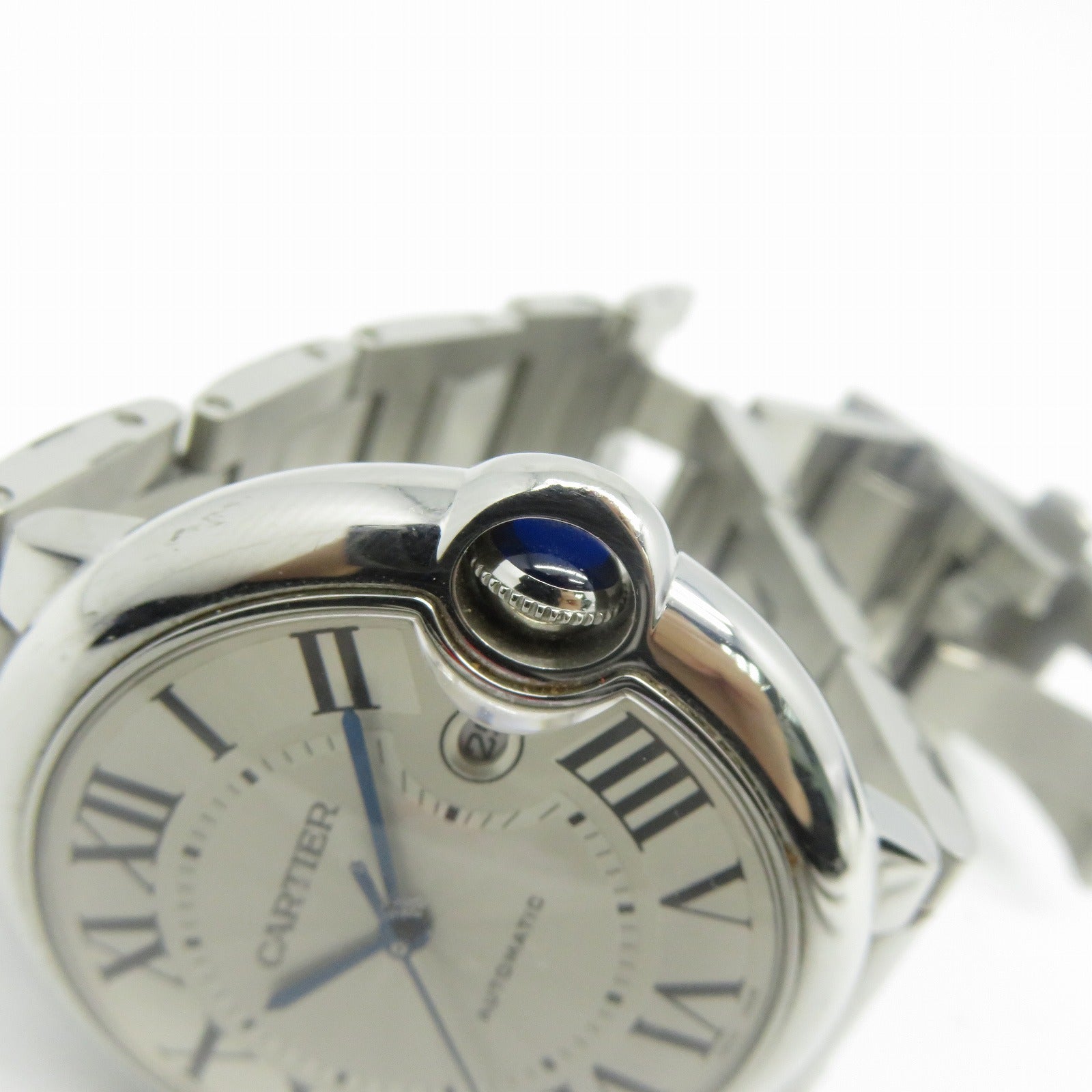 CARTIER Ballon Blue不鏽鋼手錶自動機芯銀色