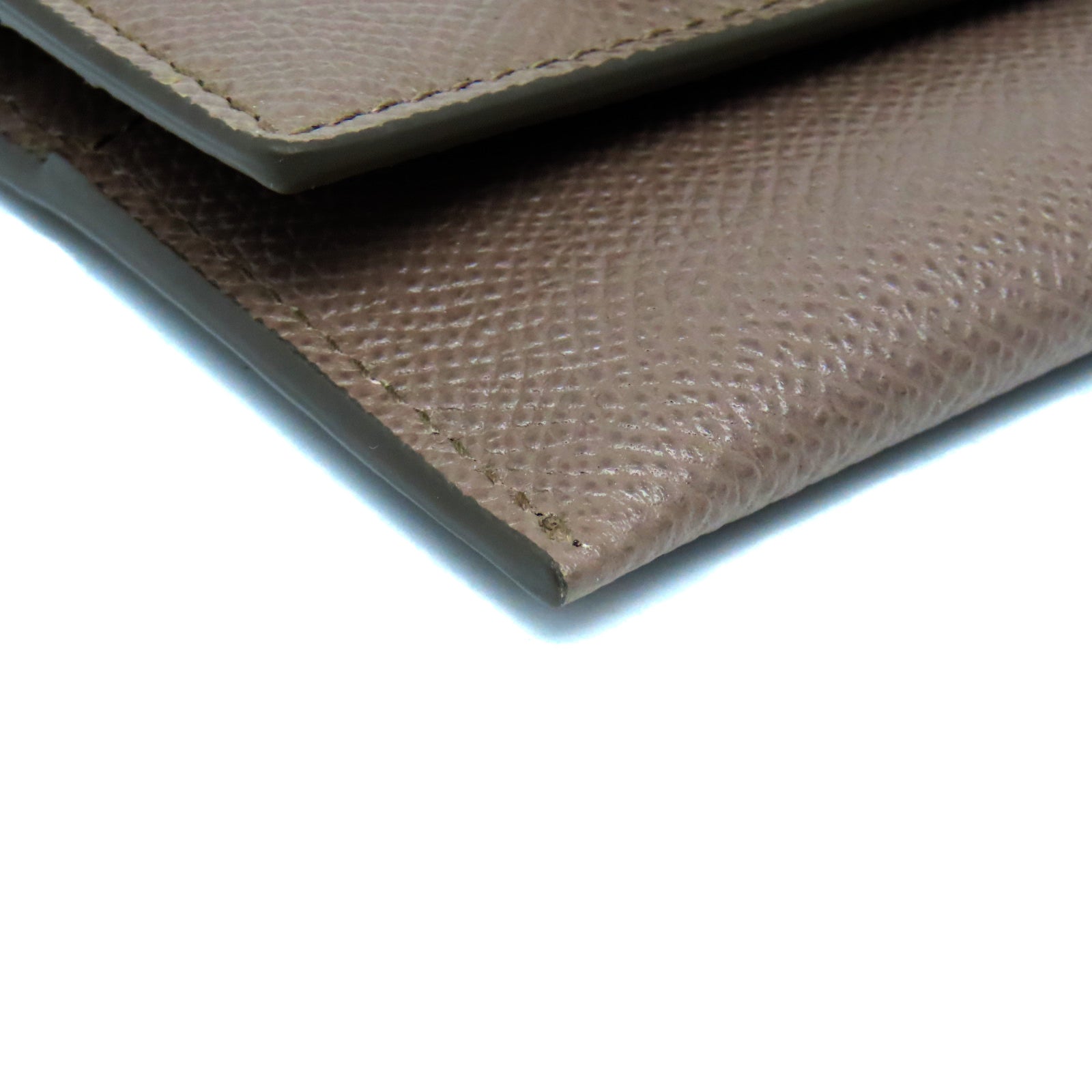 Salvatore Ferragamo 牛皮皮革Card Case金扣卡片套褐色