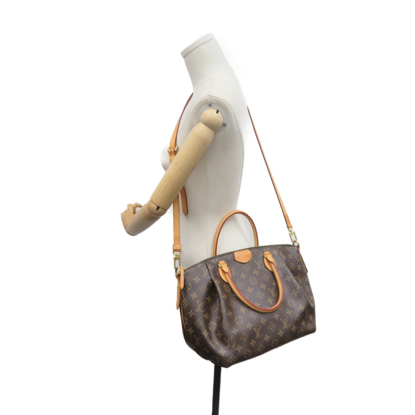 LOUIS VUITTON Monogram Turenne MM 2Way Shoulder Bag手挽肩背兩用袋啡色