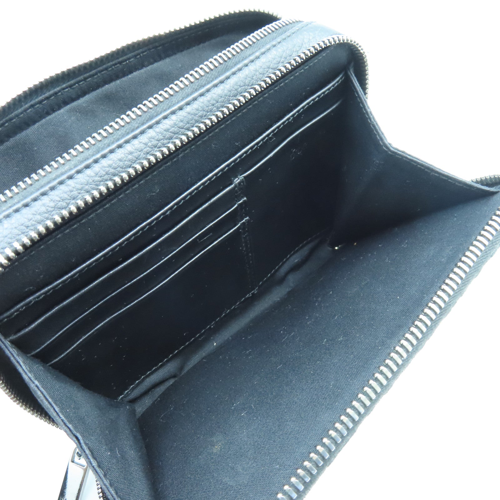 Dior Canvas Pouch With Strap Silver Button Shoulder Bag Black