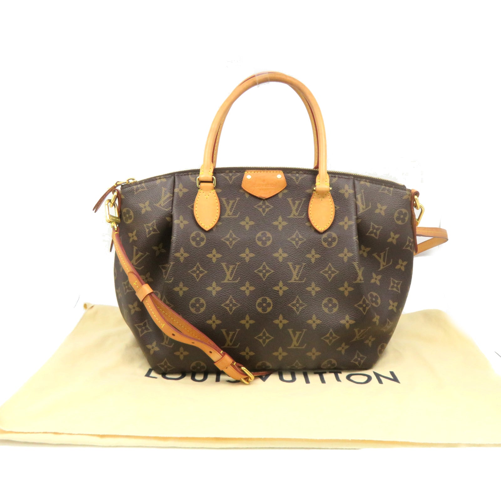 LOUIS VUITTON Monogram Turenne MM 2Way Shoulder Bag手挽肩背兩用袋啡色