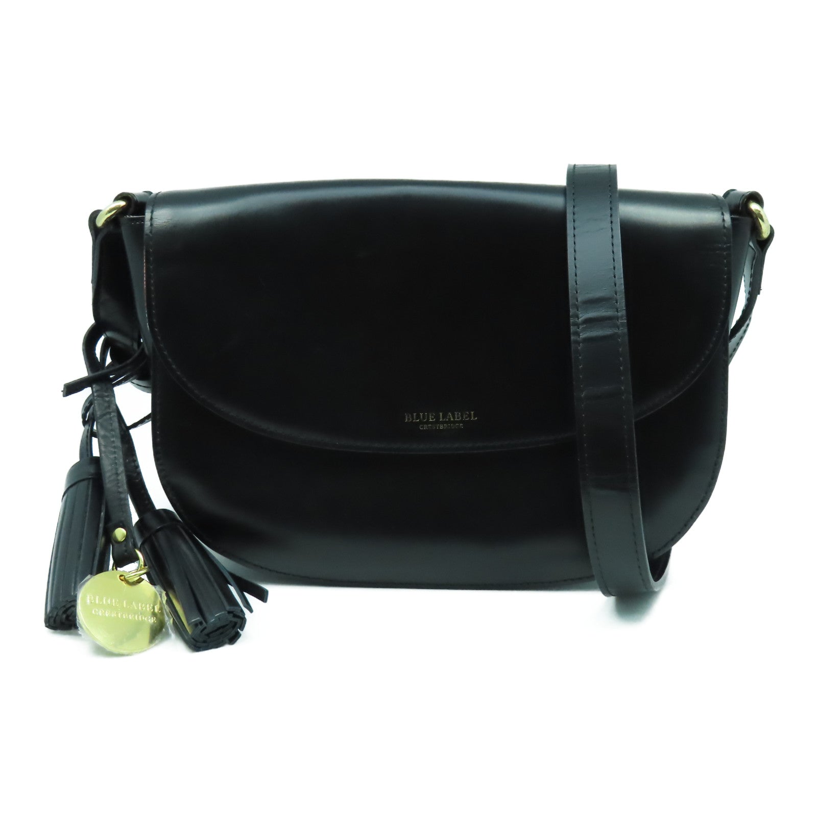 BURBERRY 牛皮皮革Shoulder Bag金扣肩背袋黑色