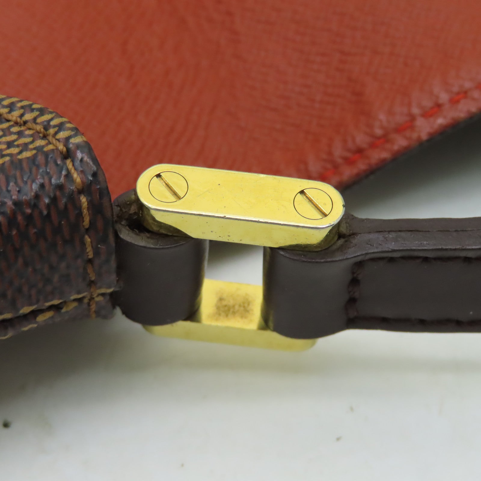 LOUIS VUITTON Damier Musette Salsa金扣肩背袋啡色