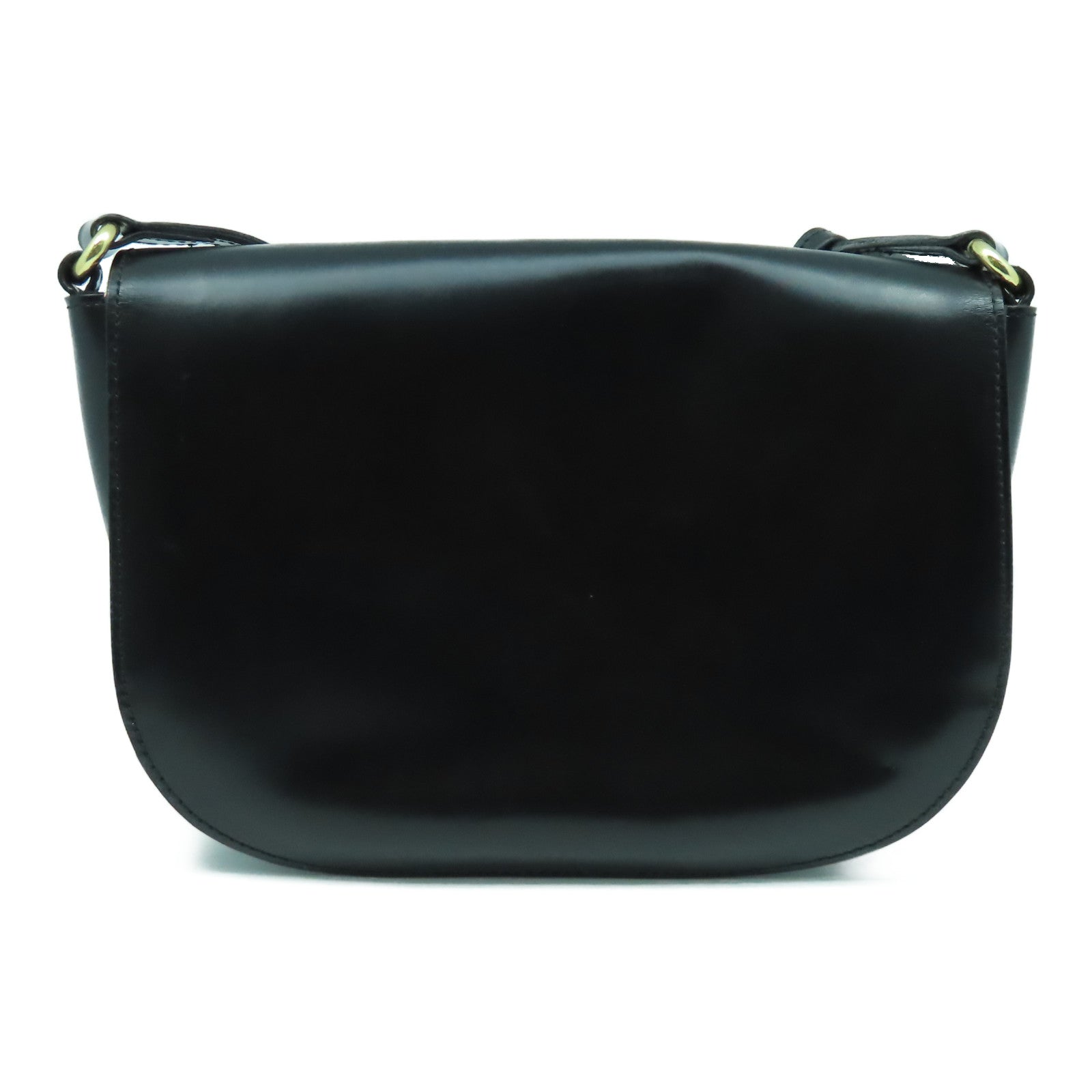 BURBERRY 牛皮皮革Shoulder Bag金扣肩背袋黑色