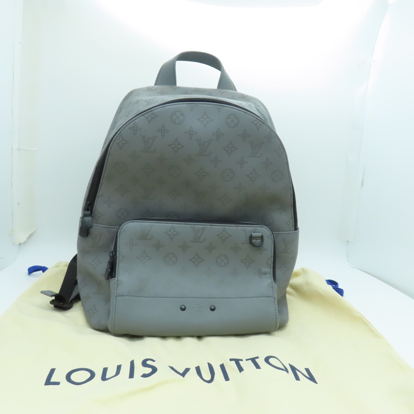 LOUIS VUITTON Monogram Shadow Racer Backpack背包灰色