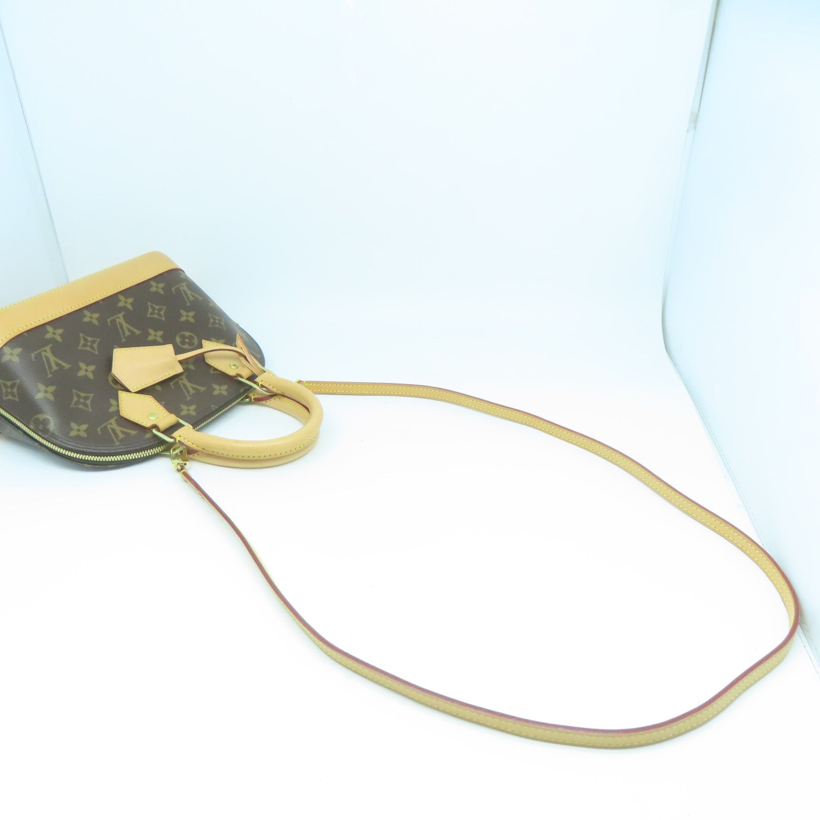 LOUIS VUITTON Monogram Alma BB金扣手挽肩背兩用袋啡色