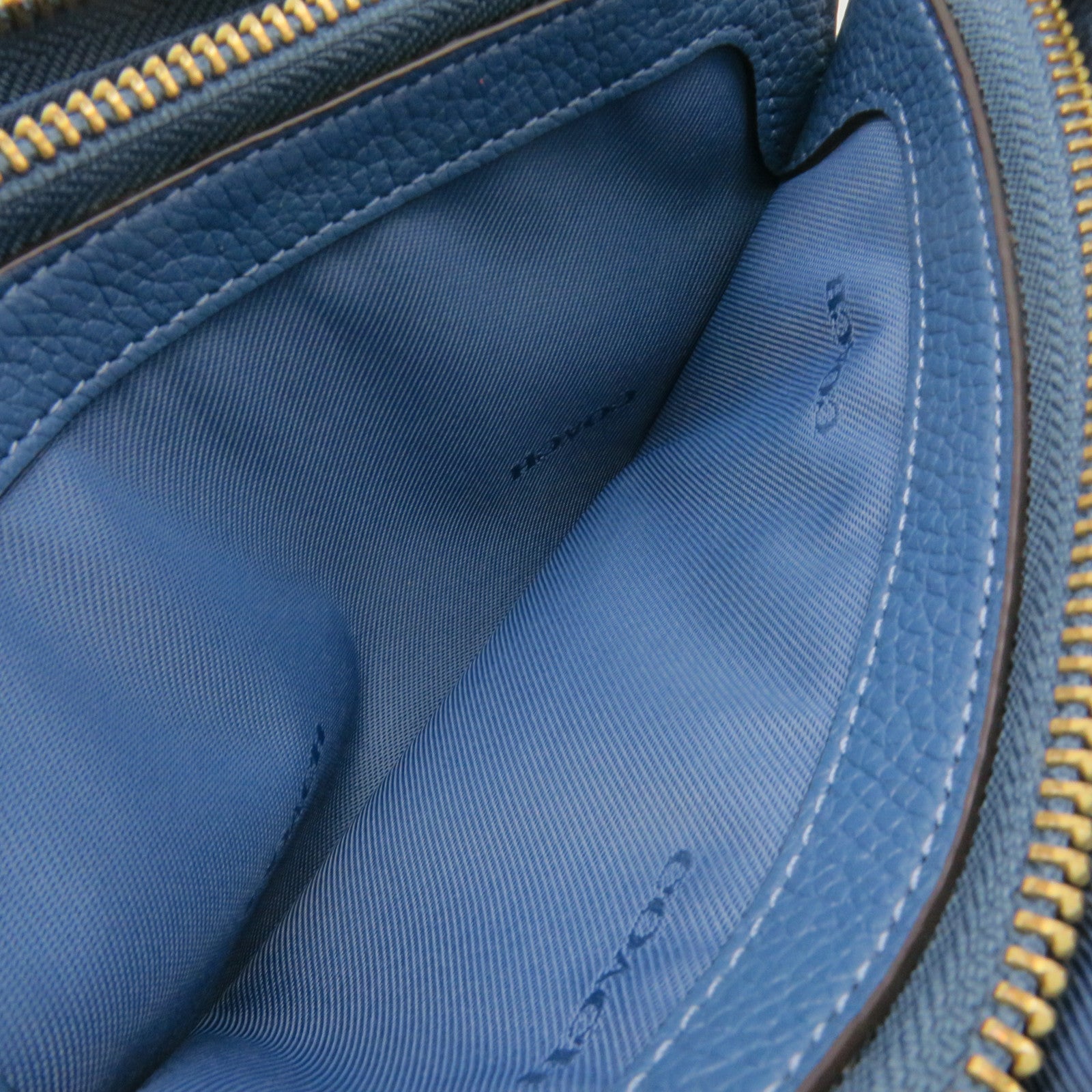 COACH 牛皮皮革Shoulder Bag肩背袋藍色
