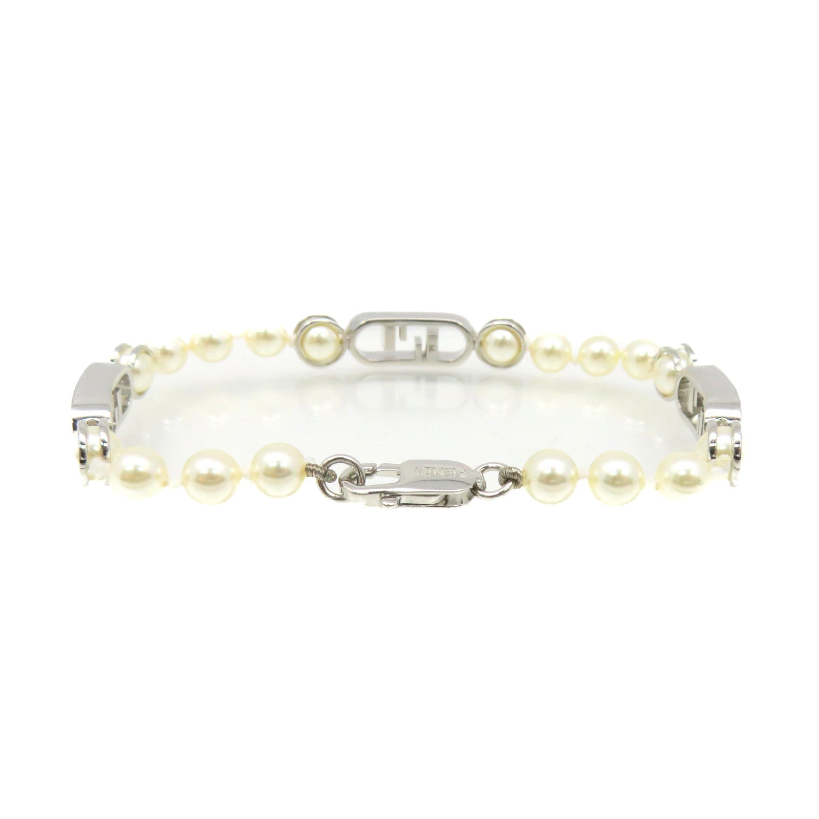 FENDI metal imitation pearl Fendi o lock Bracelet bracelet