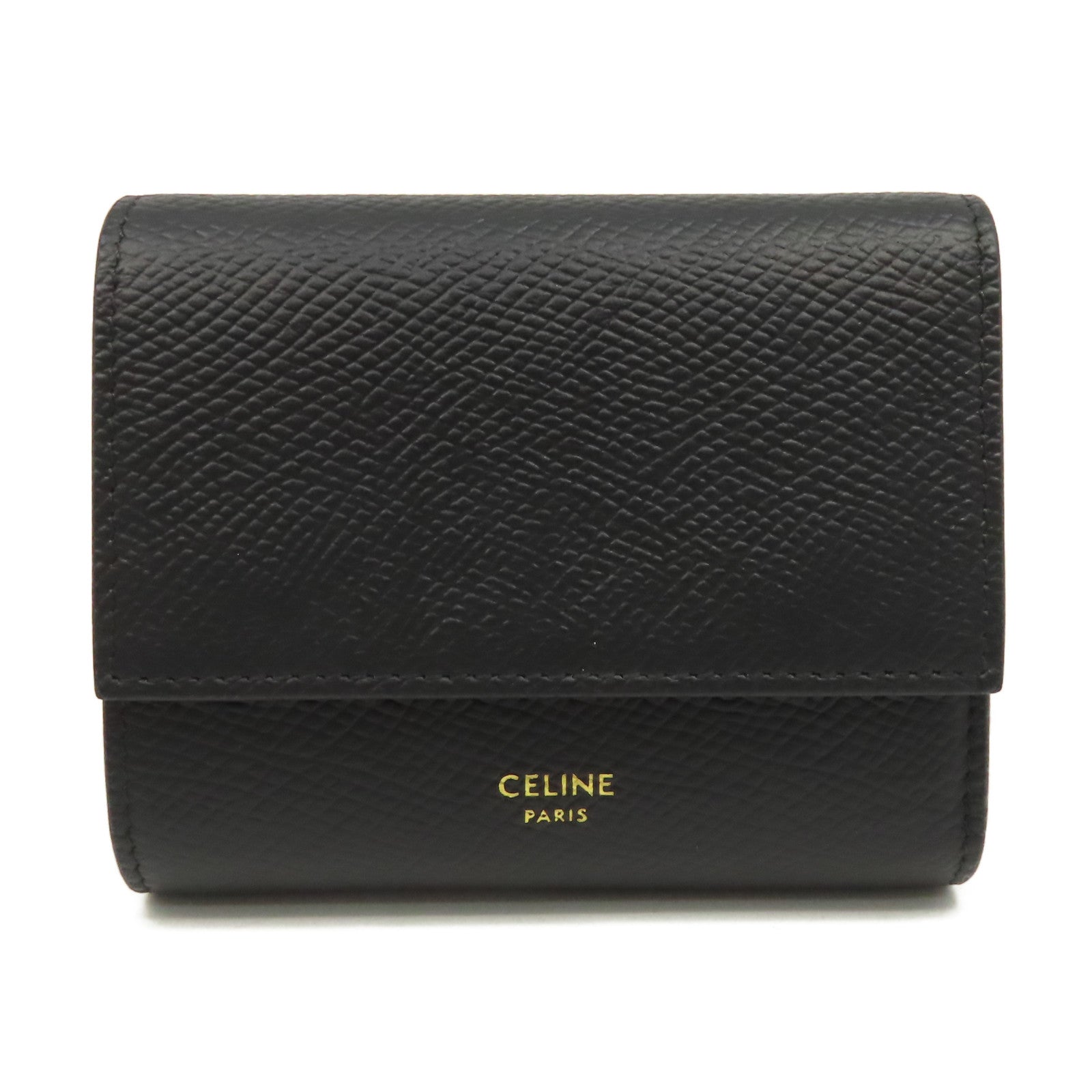 CELINE 牛皮皮革Small Trifold Wallet短錢包黑色