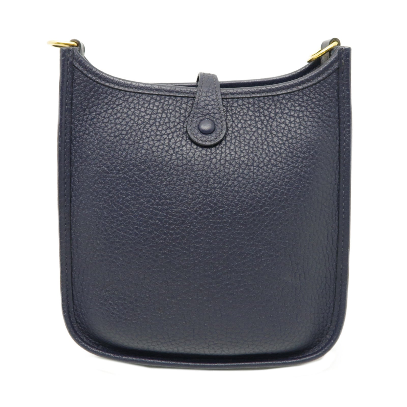 HERMES Clemence皮革Evelyne TPM金扣肩背袋深藍色